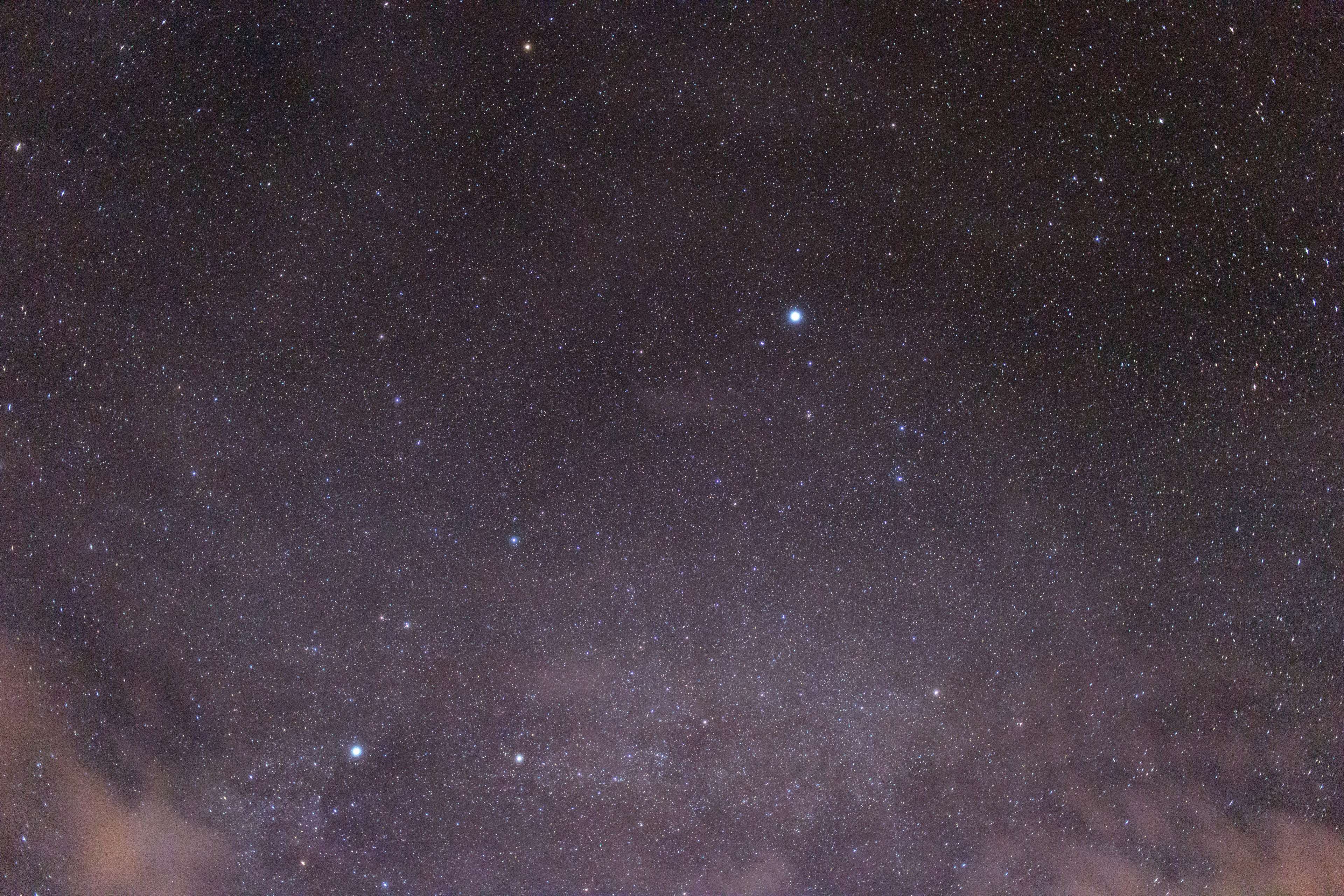 Night sky with stars and clouds HD Wallpaper