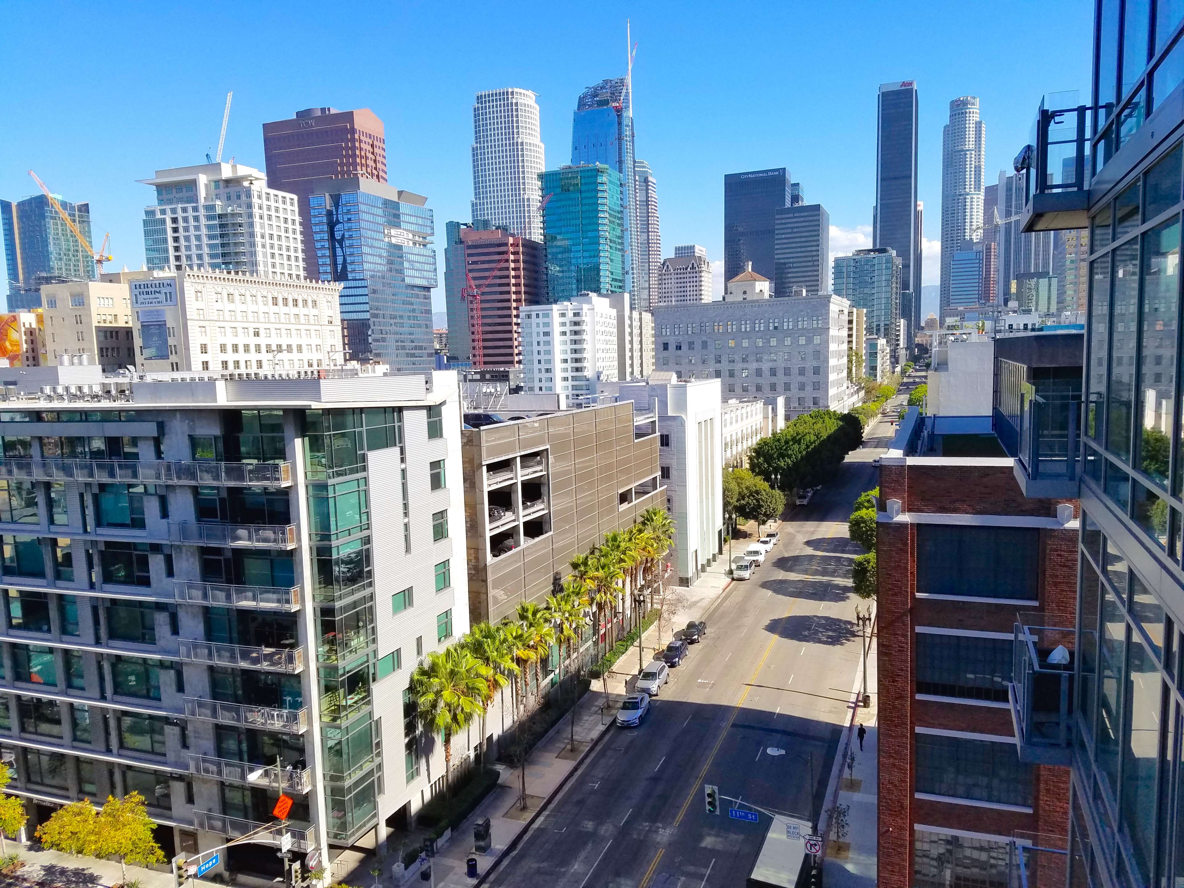Downtown Los Angeles South Park Neighborhood 4K HD Wallpaper