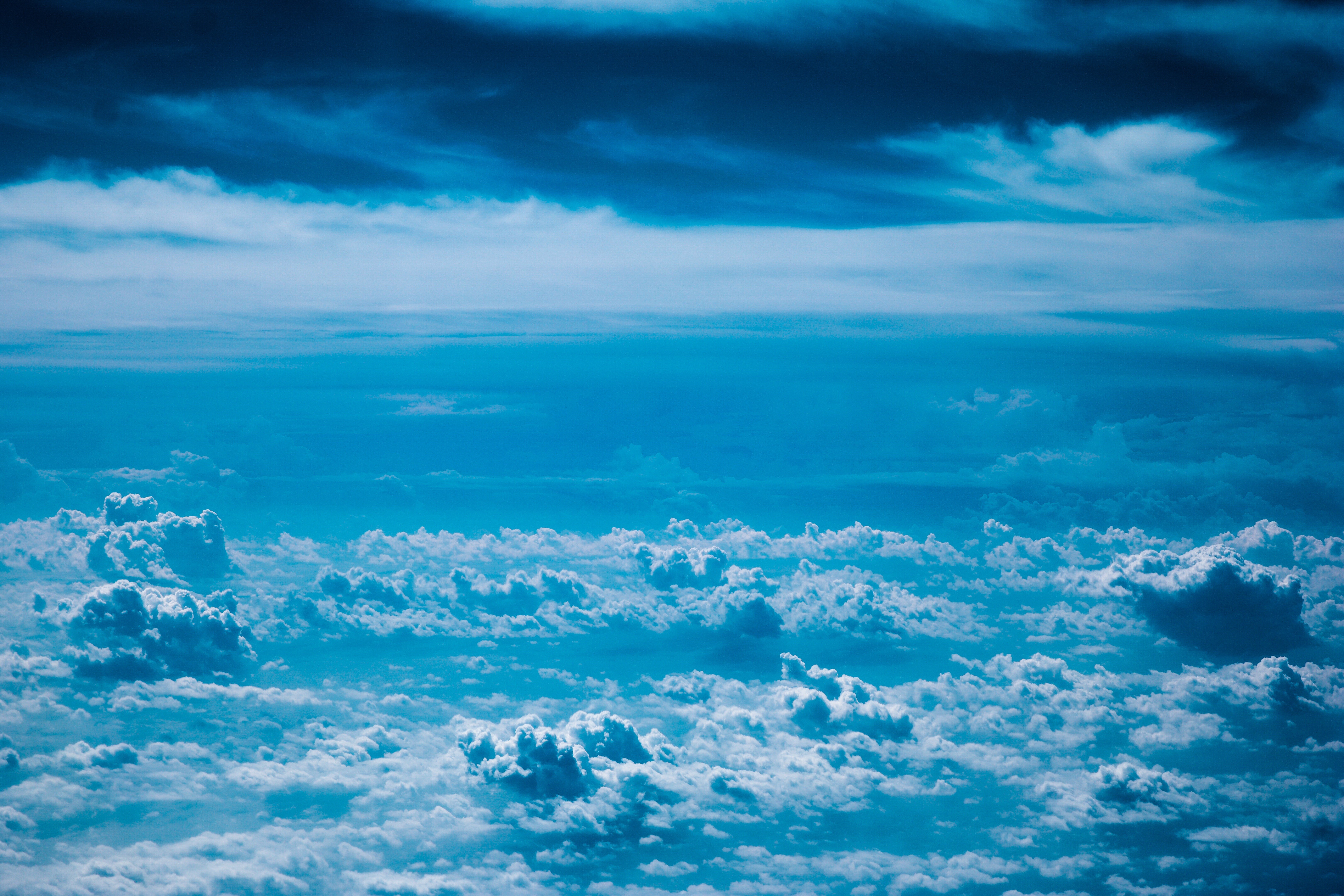 View of clouds from above HD Wallpaper