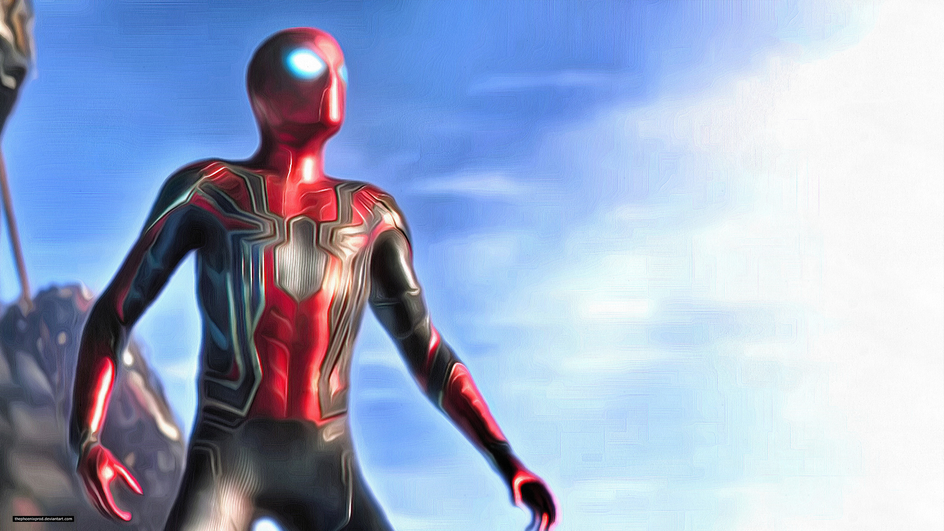 Spider-Man from Avengers: Infinity War 4K artwork HD Wallpaper