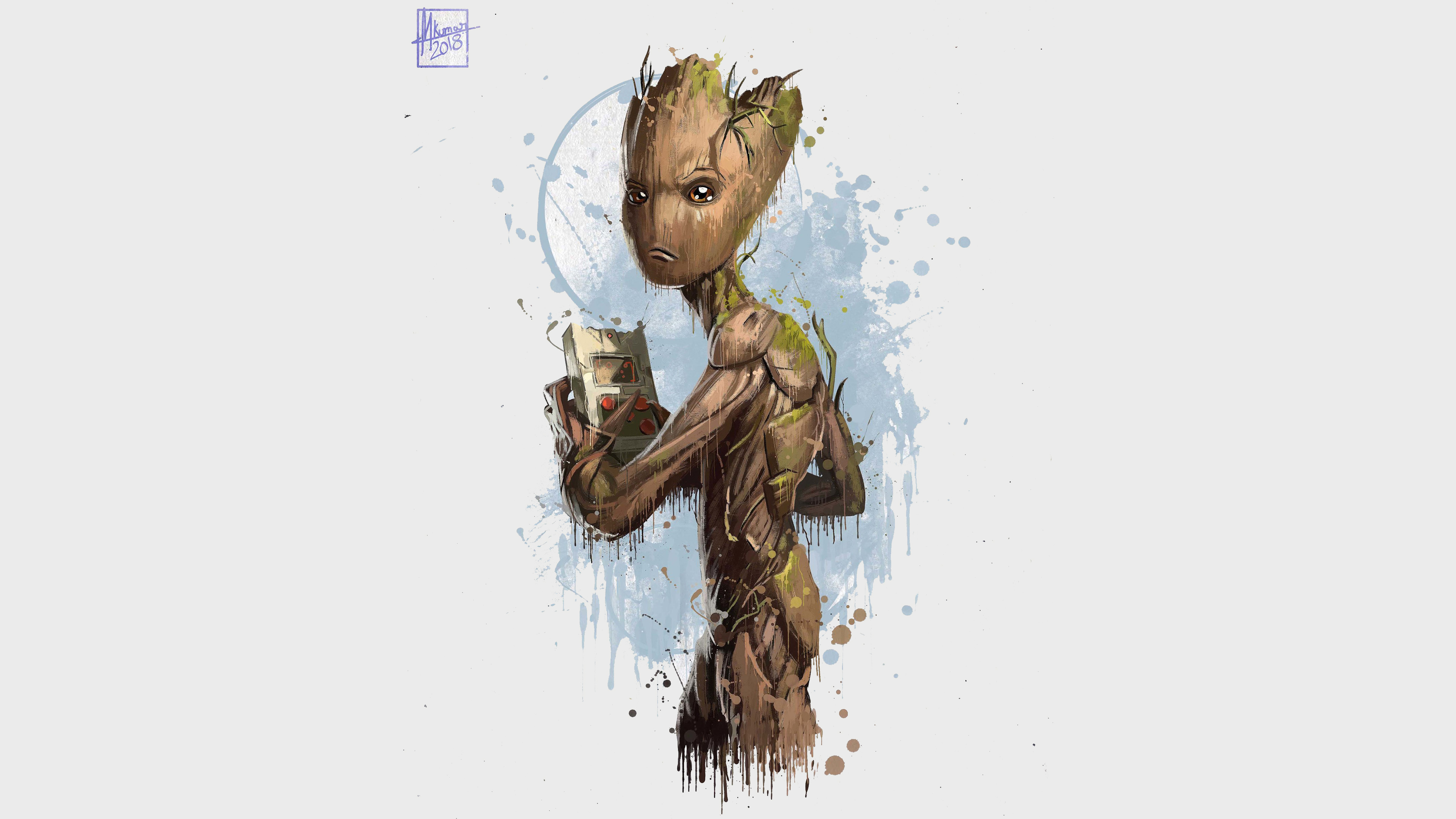 Baby Groot from Avengers Infinity War 4K HD Wallpaper