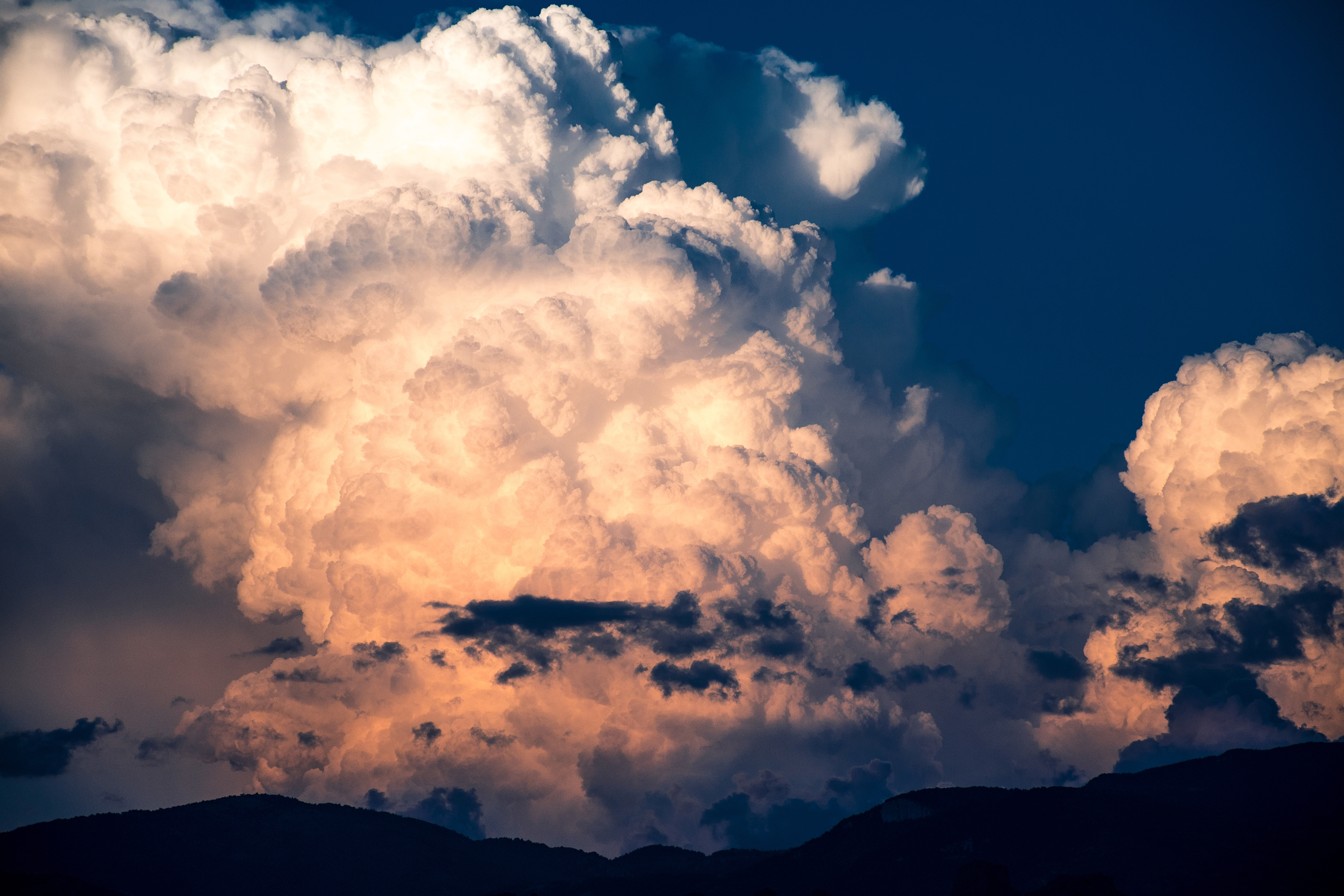 Dramatic Cumulonimbus Clouds Over Mountains HD Wallpaper