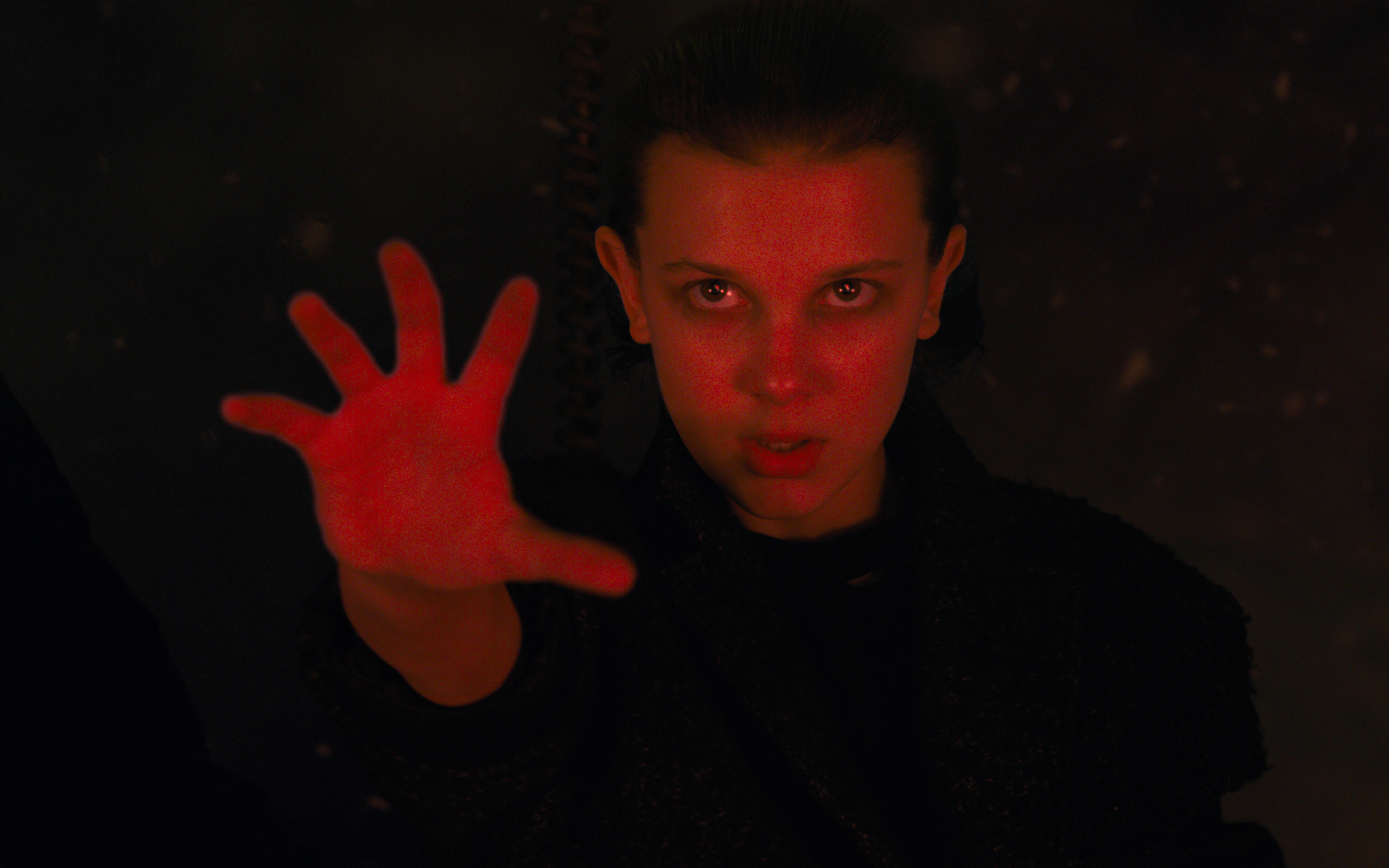Eleven from Stranger Things using telekinesis HD Wallpaper