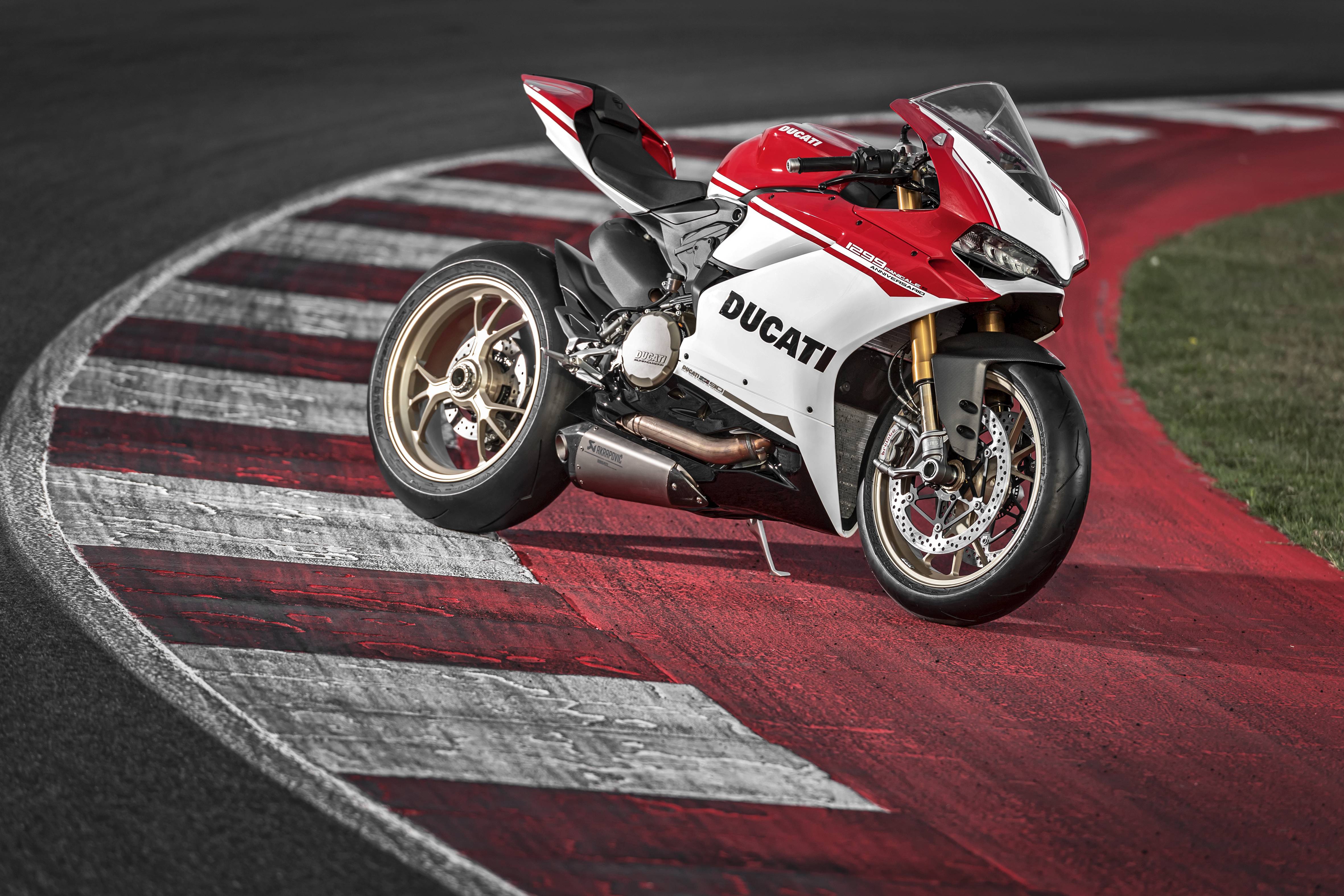 Ducati Panigale V4R motorcycle on a race track HD Wallpaper