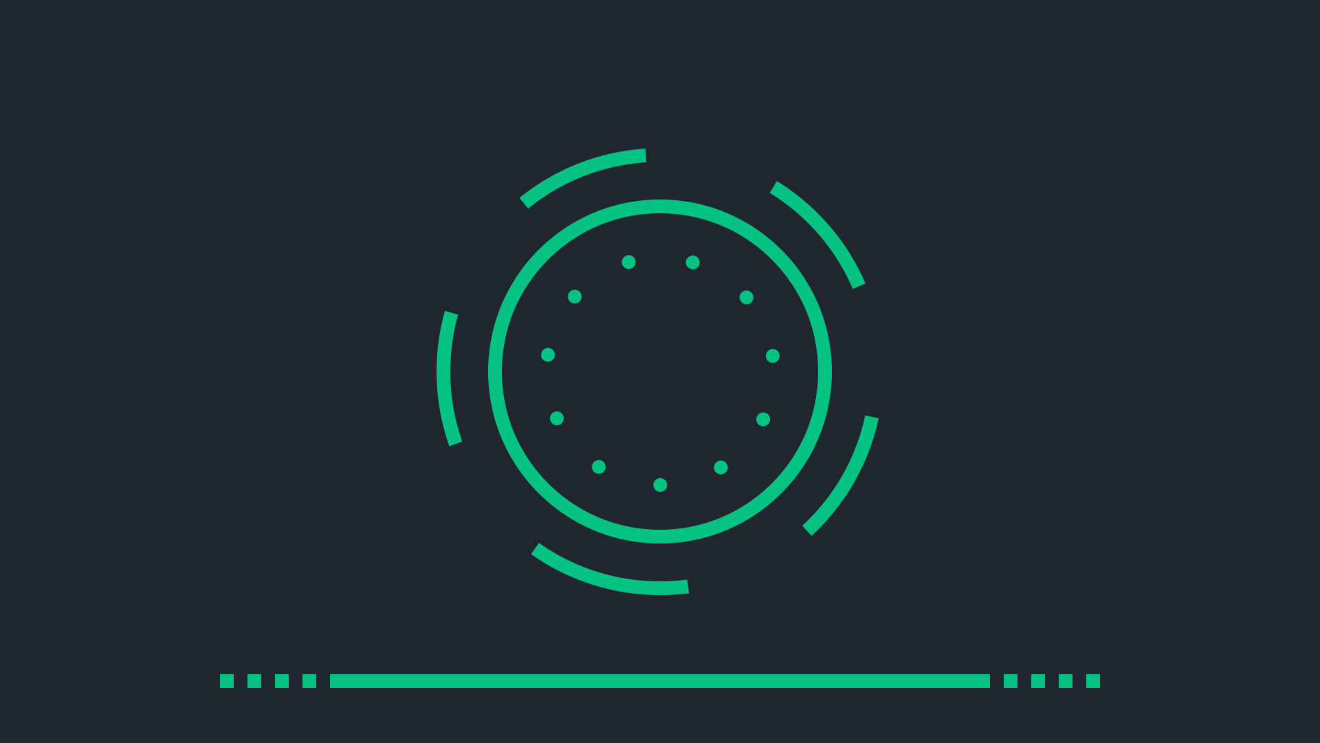 Minimalist green circle loading indicator HD Wallpaper