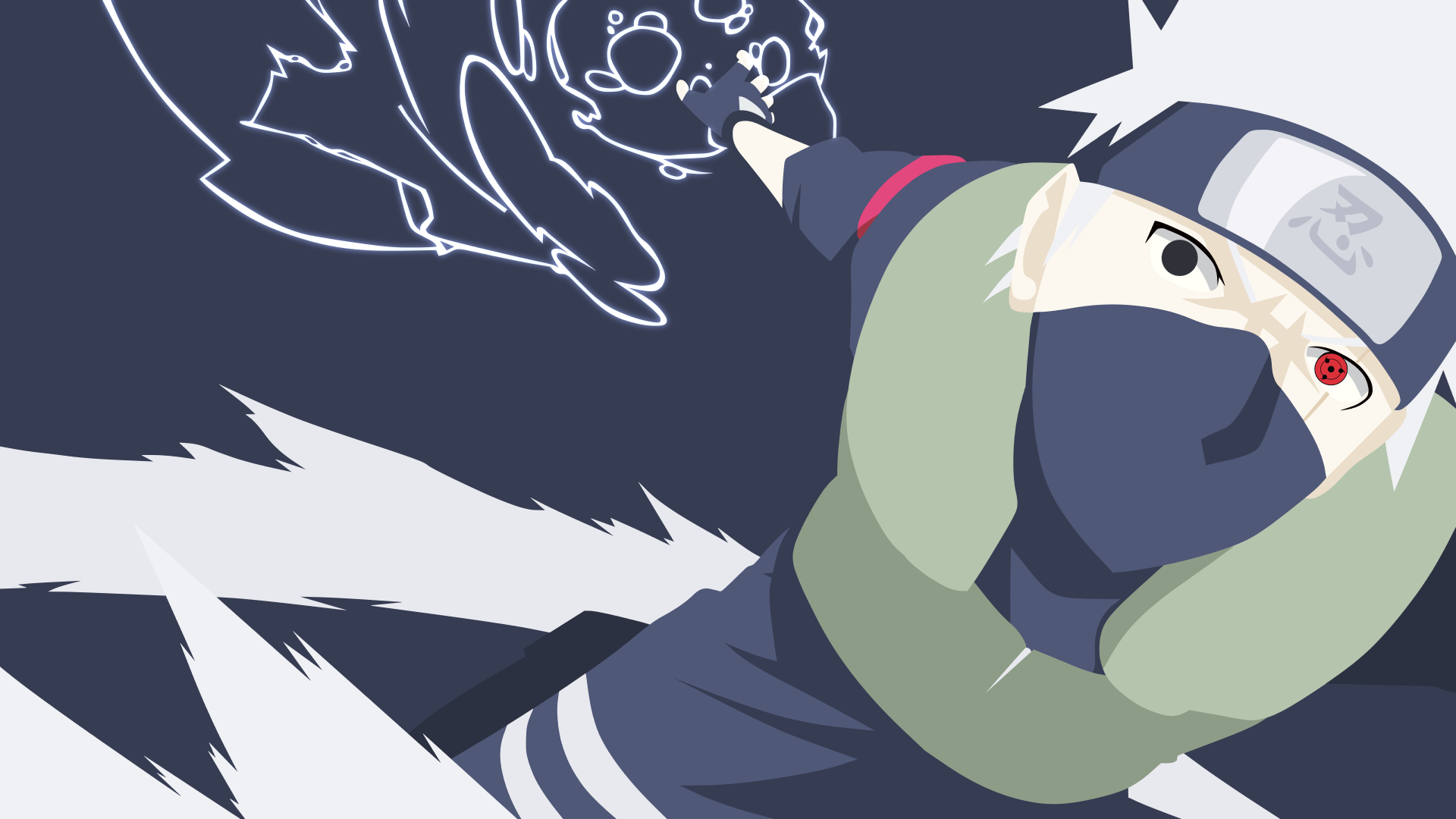 Kakashi Hatake from Naruto using Chidori HD Wallpaper