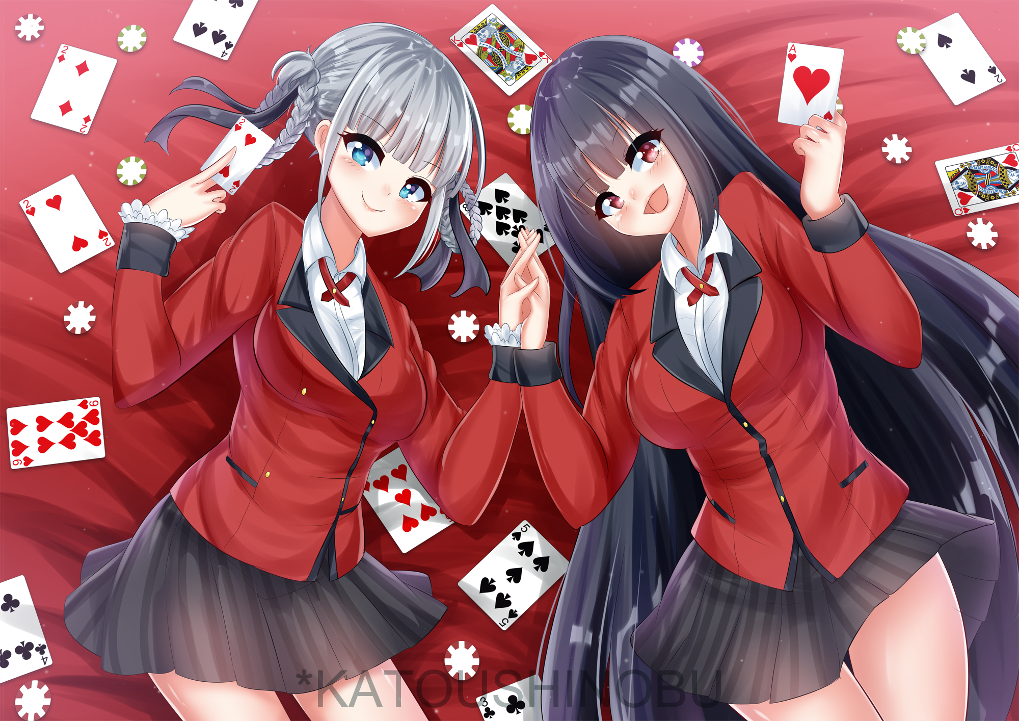 Yumeko Jabami and Kirari Momobami from Kakegurui HD Wallpaper