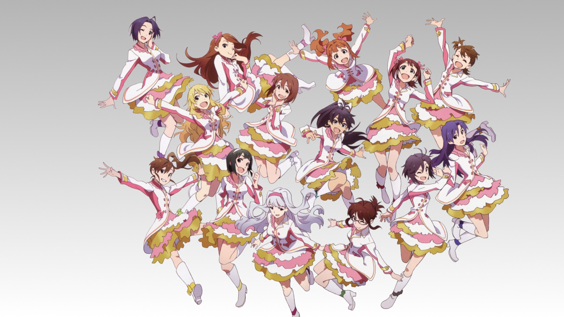 The Idolmaster characters in colorful outfits HD Wallpaper