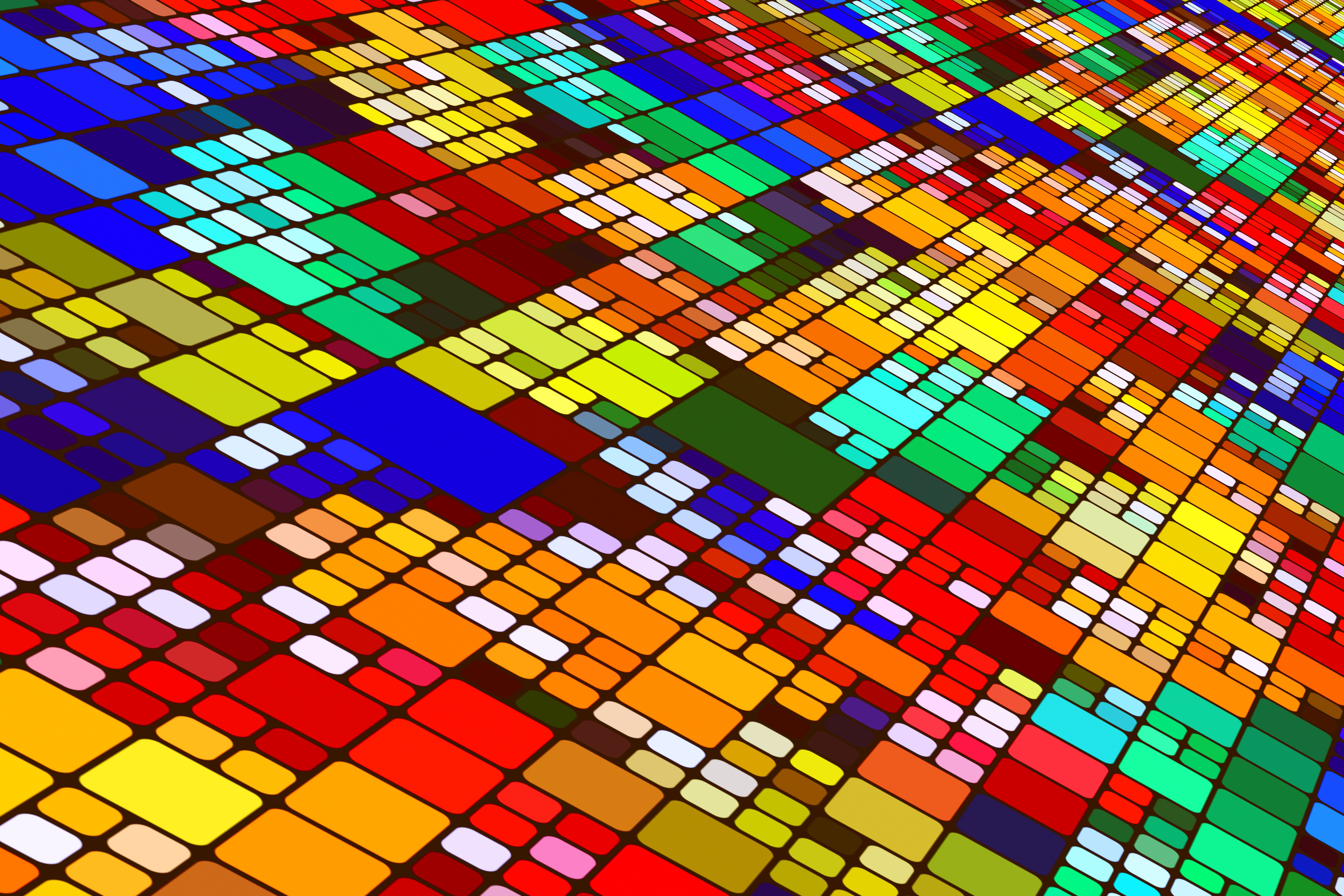 Vibrant Colorful Square Geometric Pattern HD Wallpaper