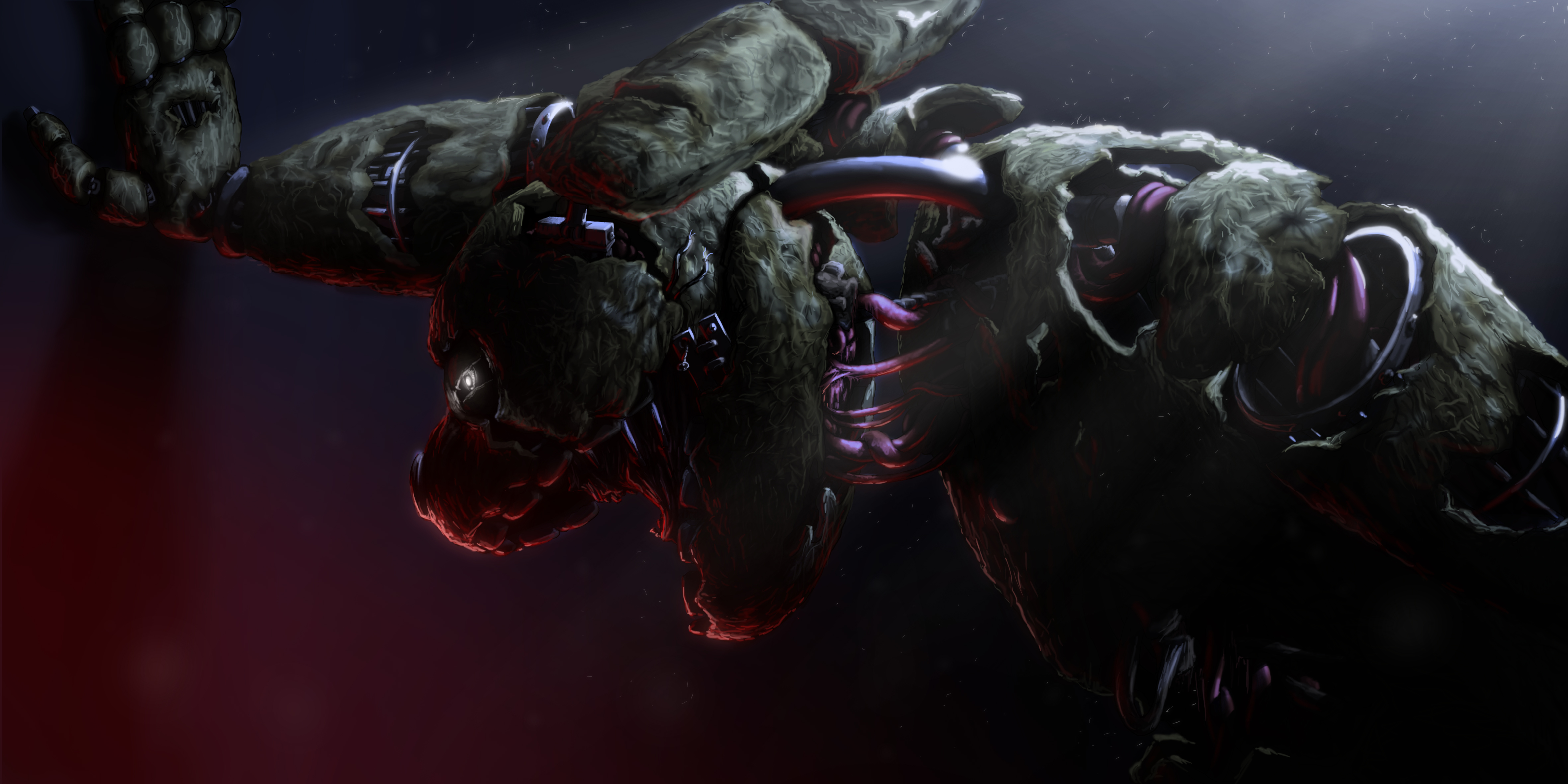 Dark and Eerie Springtrap from Five Nights at Freddy's HD Wallpaper