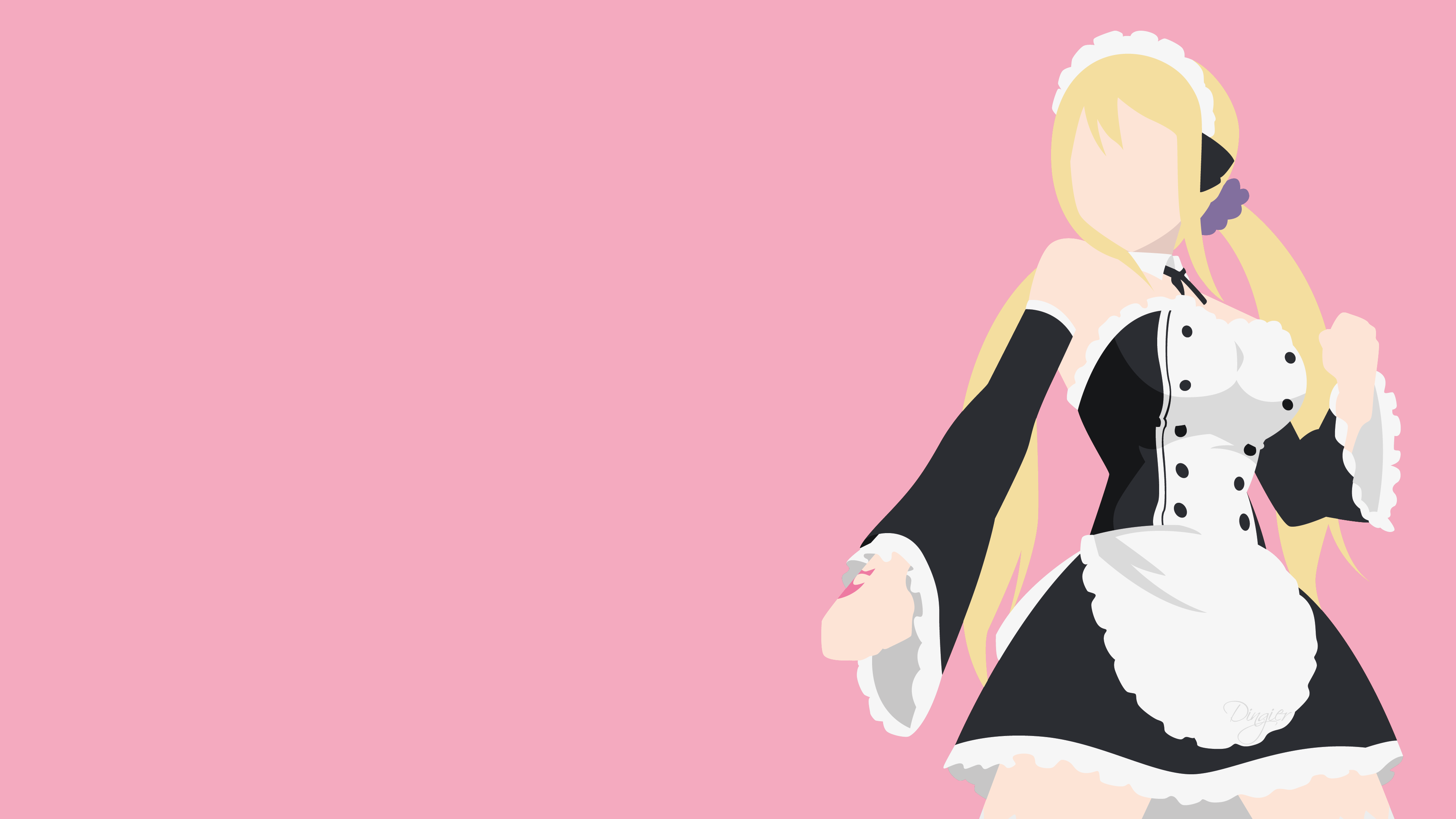 Lucy Heartfilia from Fairy Tail in Maid Outfit HD Wallpaper