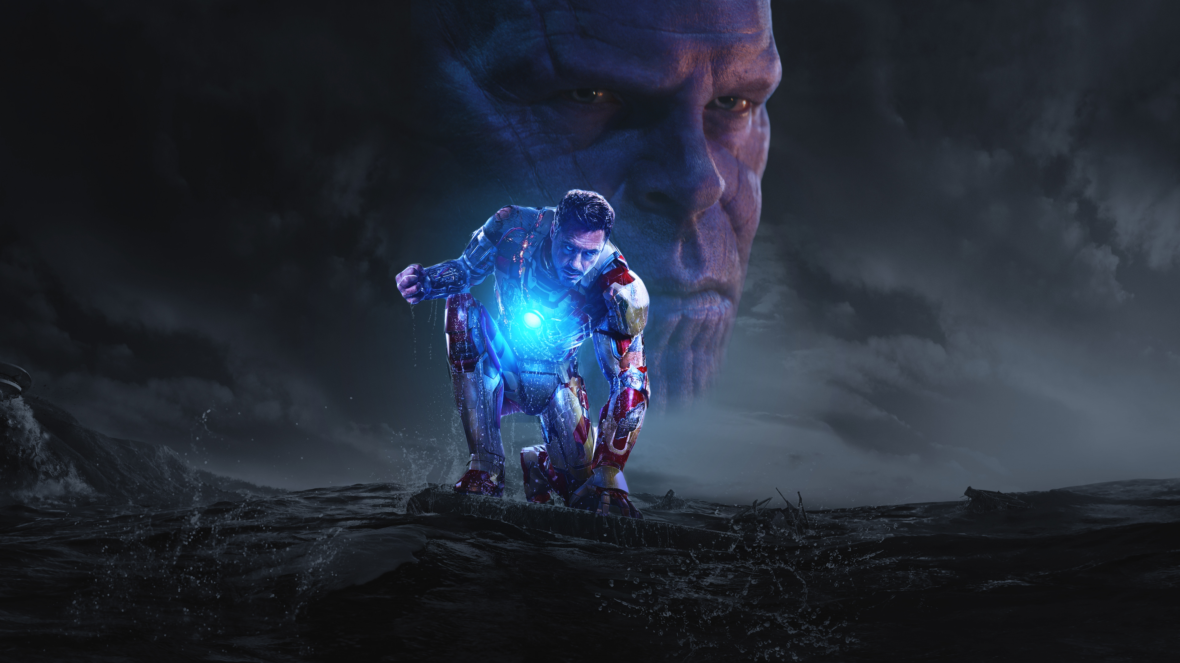 Iron Man vs. Thanos HD Wallpaper