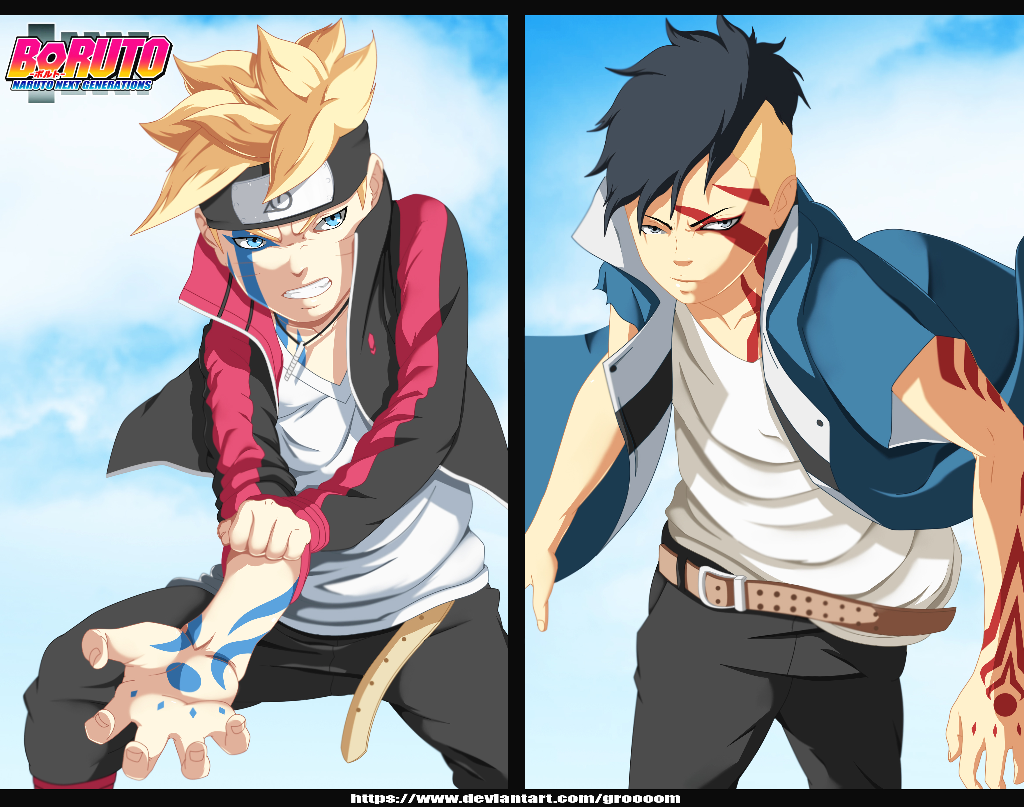 Boruto Uzumaki and Kawaki from Boruto: Naruto Next Generations HD Wallpaper