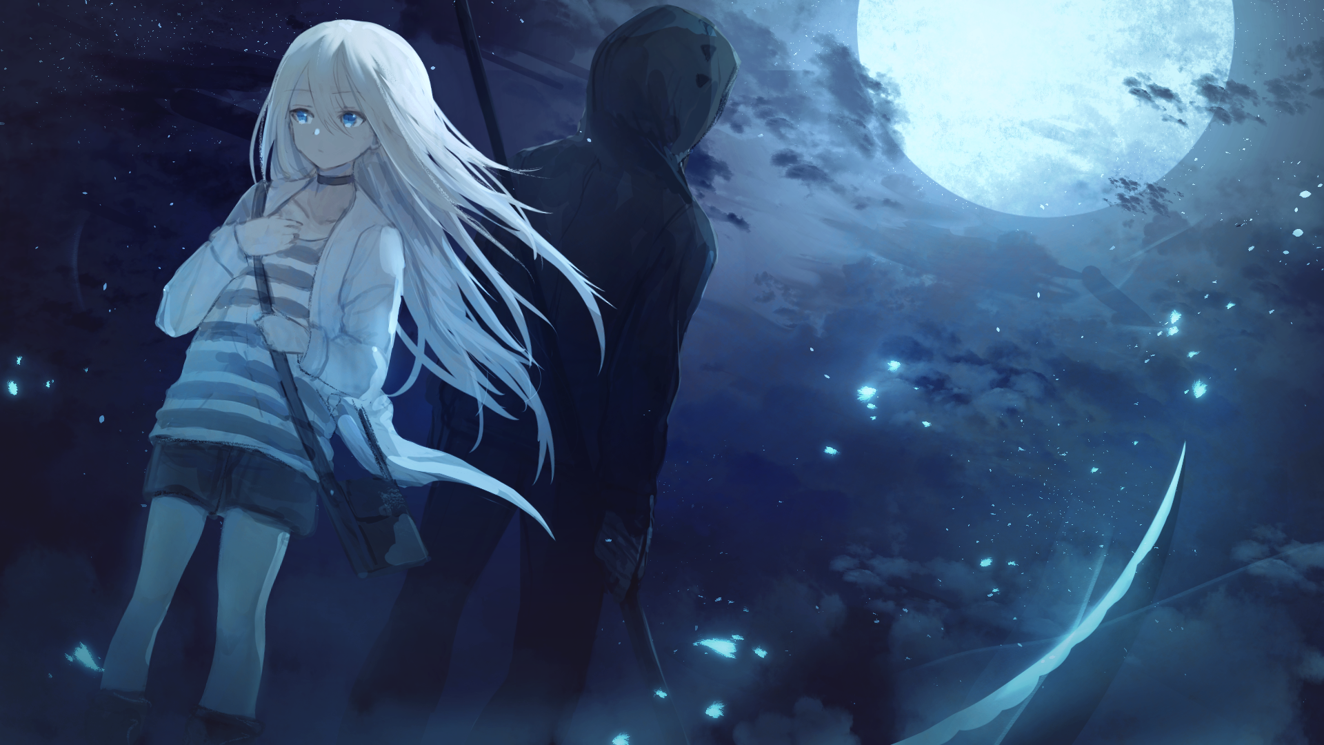 Rachel Gardner with Hooded Figure from Angels of Death HD Wallpaper