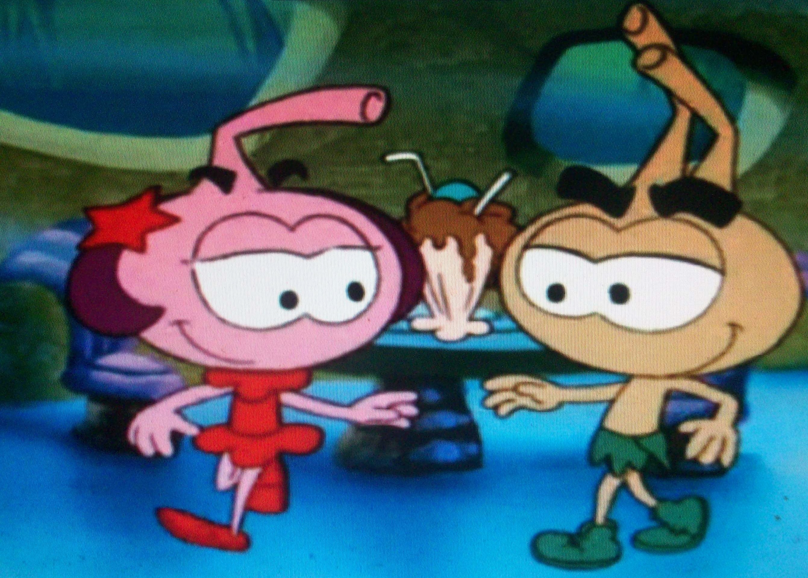 Two Snorks characters with a milkshake HD Wallpaper