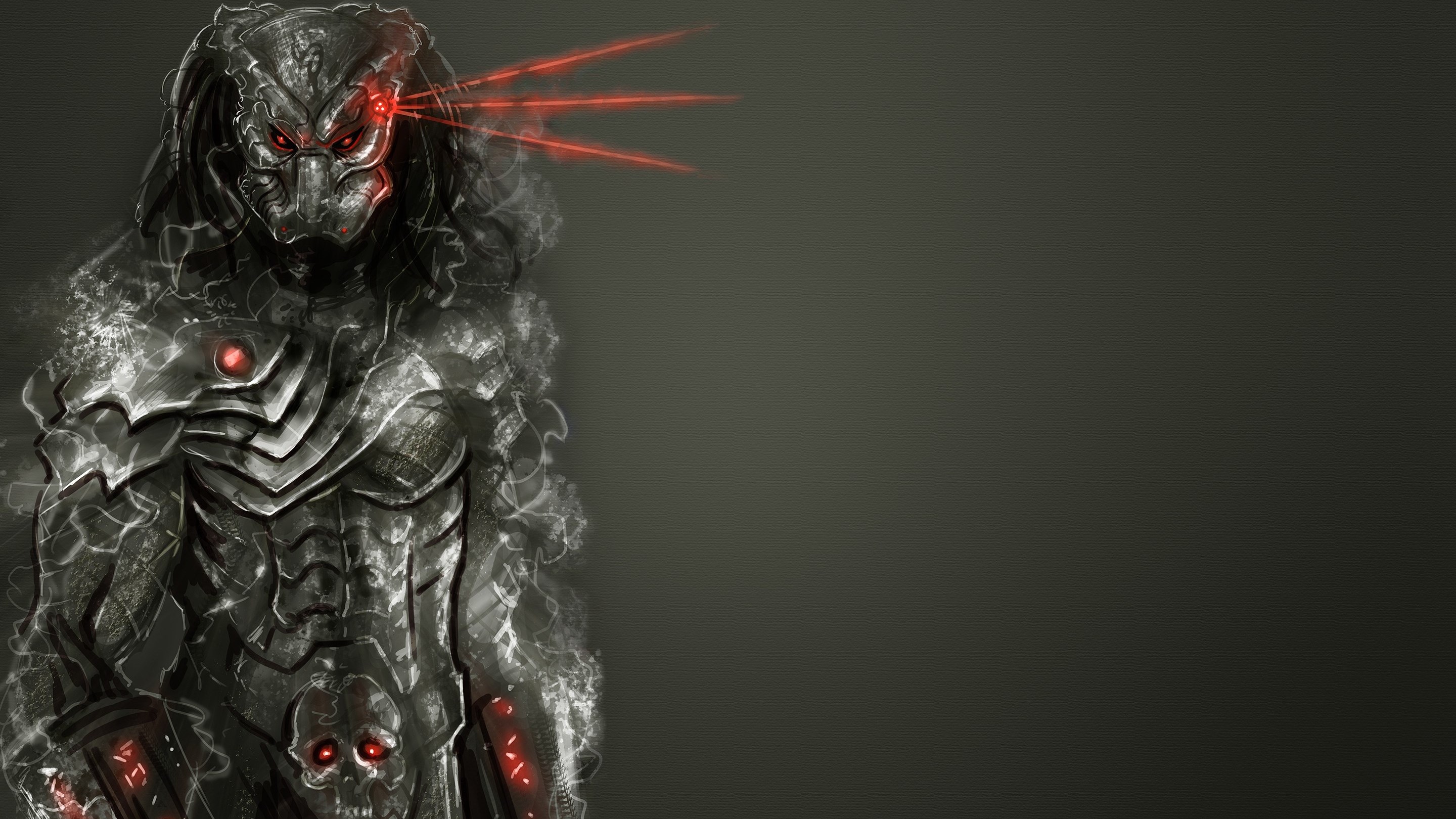 Predator with red targeting lasers HD Wallpaper