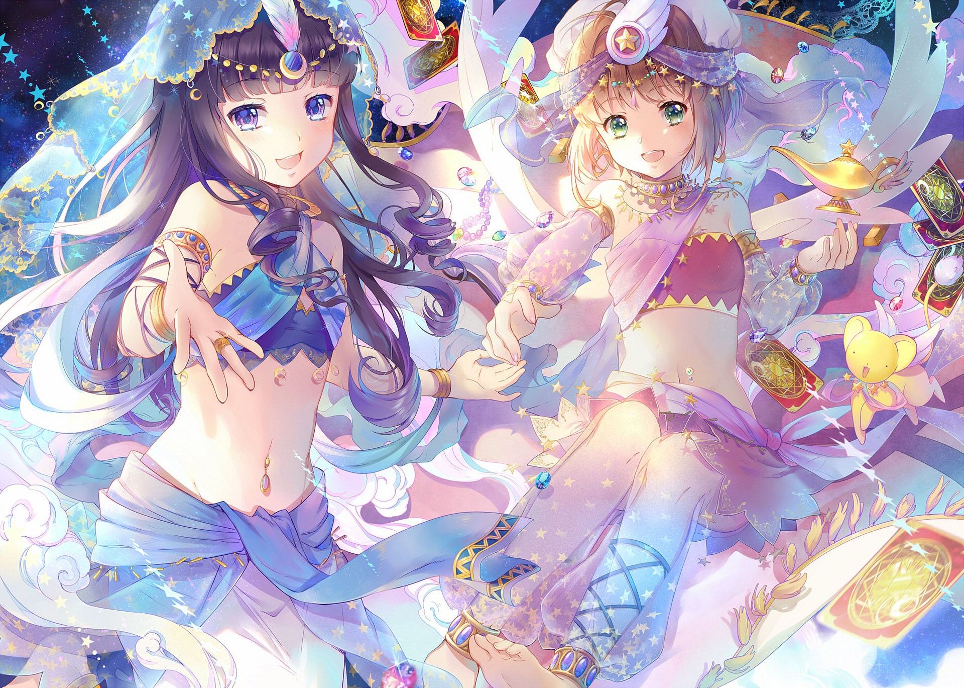 Sakura Kinomoto and Tomoyo Daidouji from Cardcaptor Sakura HD Wallpaper