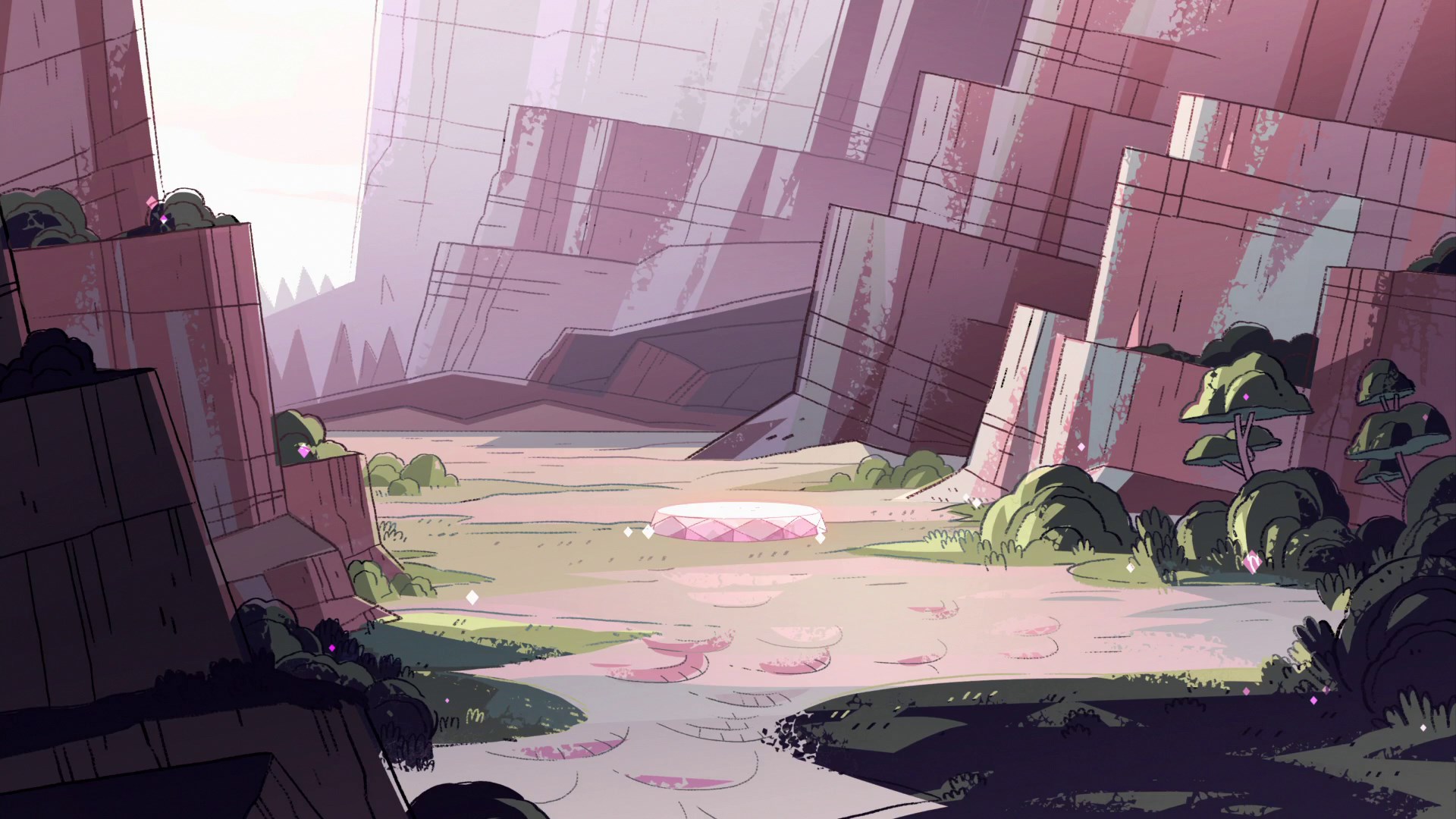 Serene Canyon Scene from Steven Universe HD Wallpaper