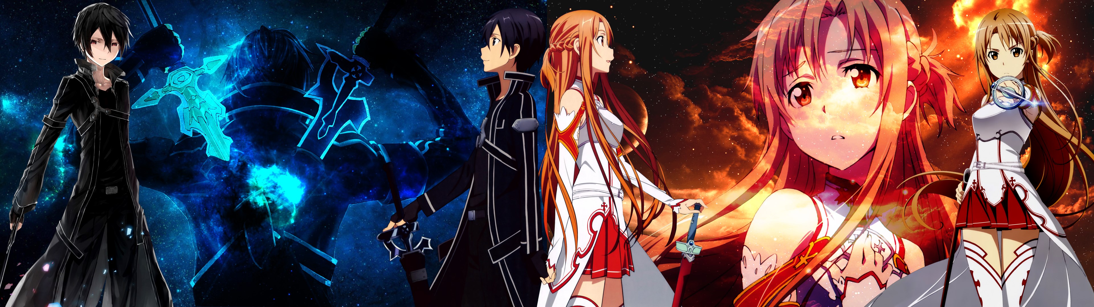 Kirito and Asuna from Sword Art Online HD Wallpaper