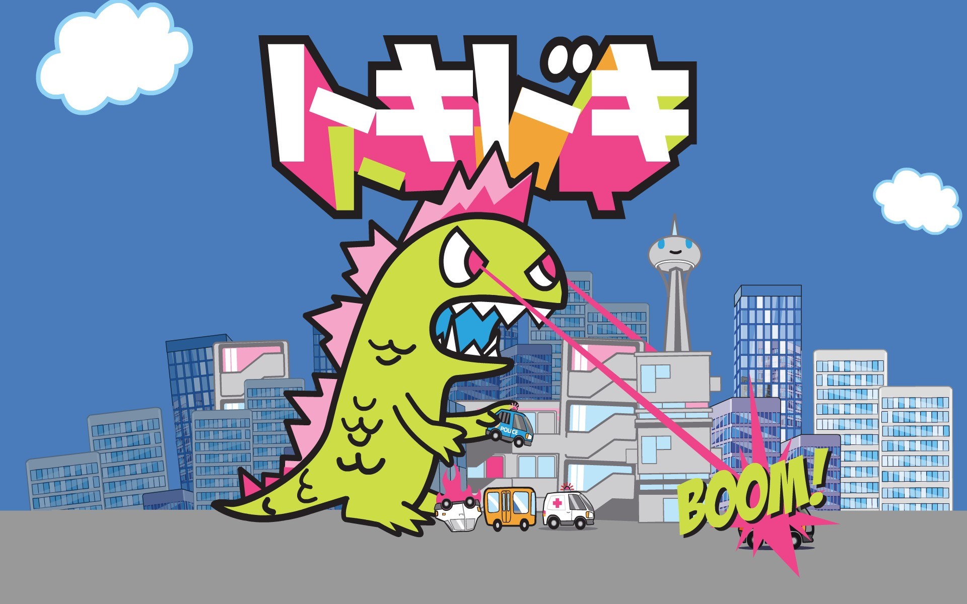 Tokidoki Monster Attack on City HD Wallpaper