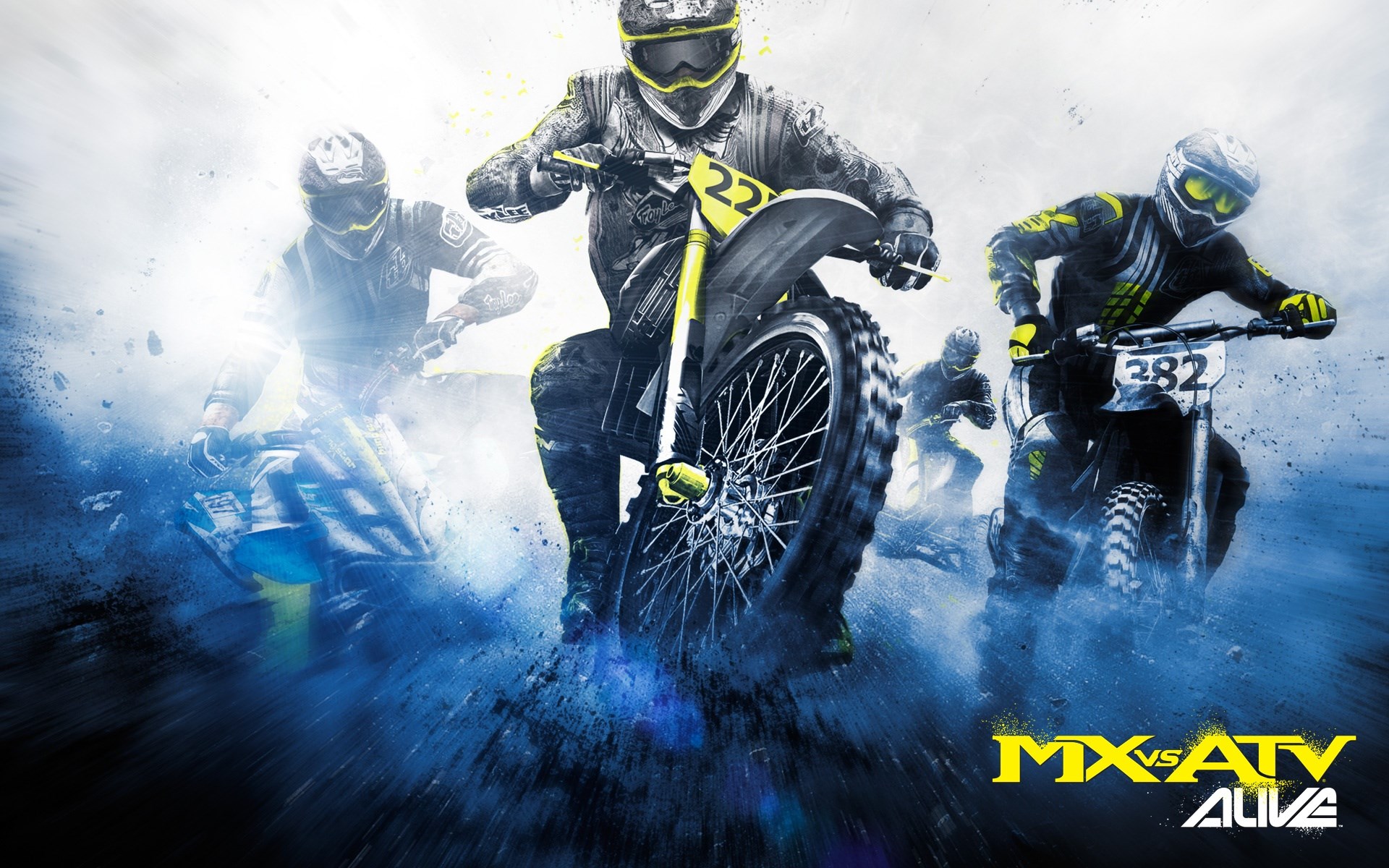 Motocross riders in MX vs ATV Alive HD Wallpaper