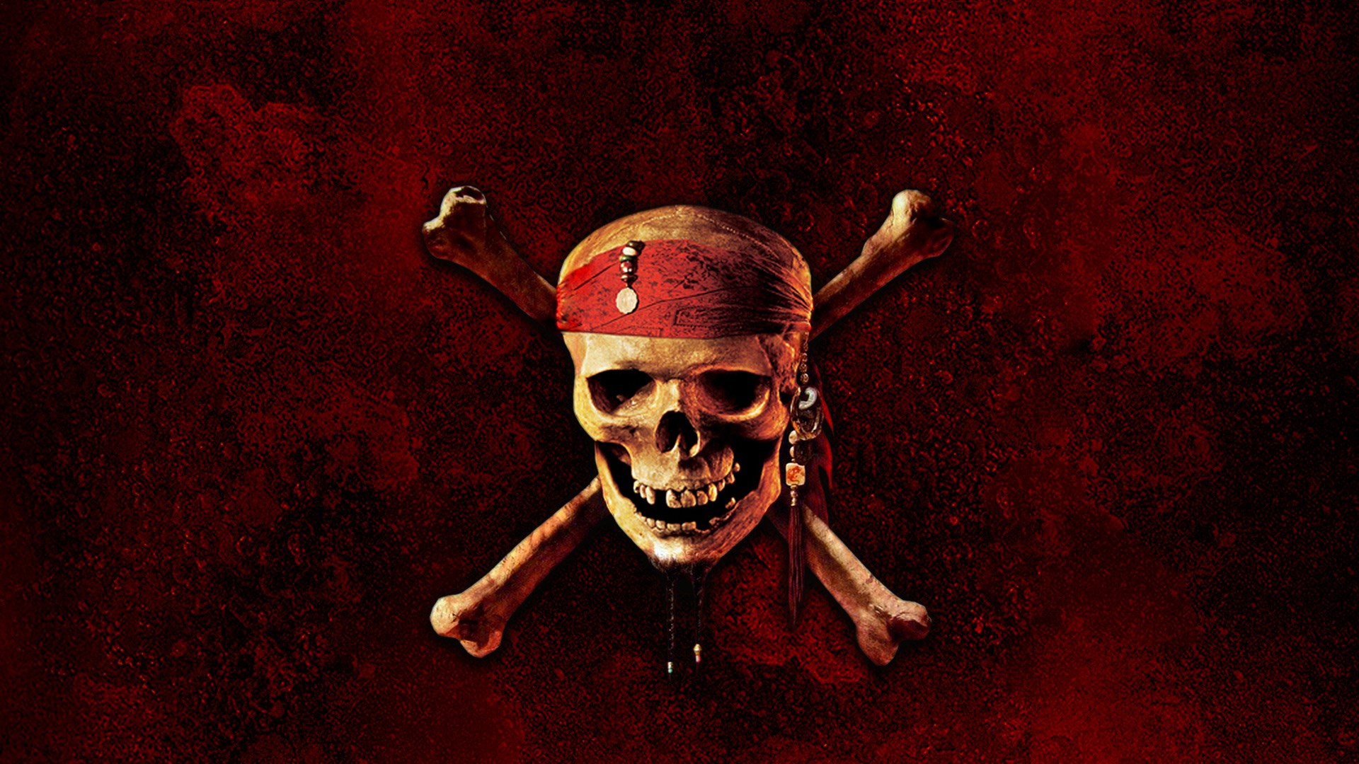 Pirates of the Caribbean Skull and Crossbones HD Wallpaper
