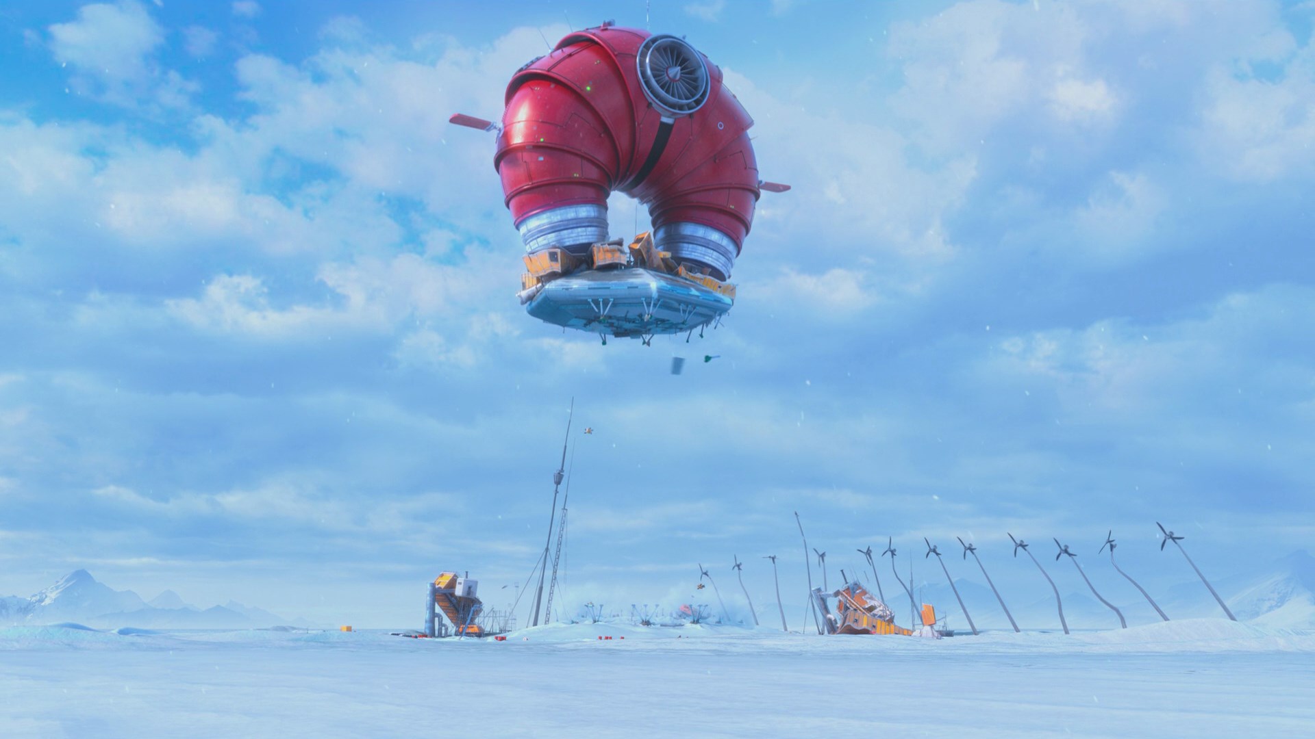 Red Spiral Airship From Despicable Me 2 HD Wallpaper