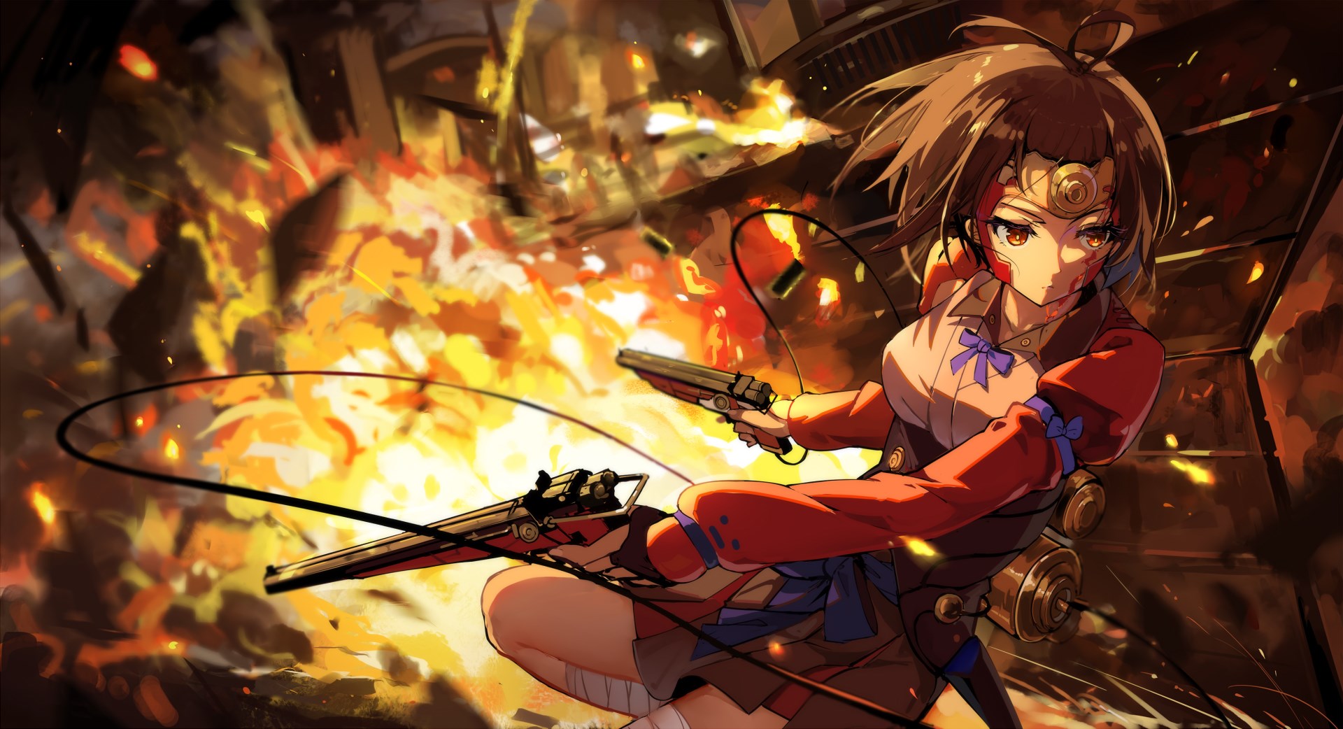 Ikoma from Kabaneri of the Iron Fortress in battle HD Wallpaper