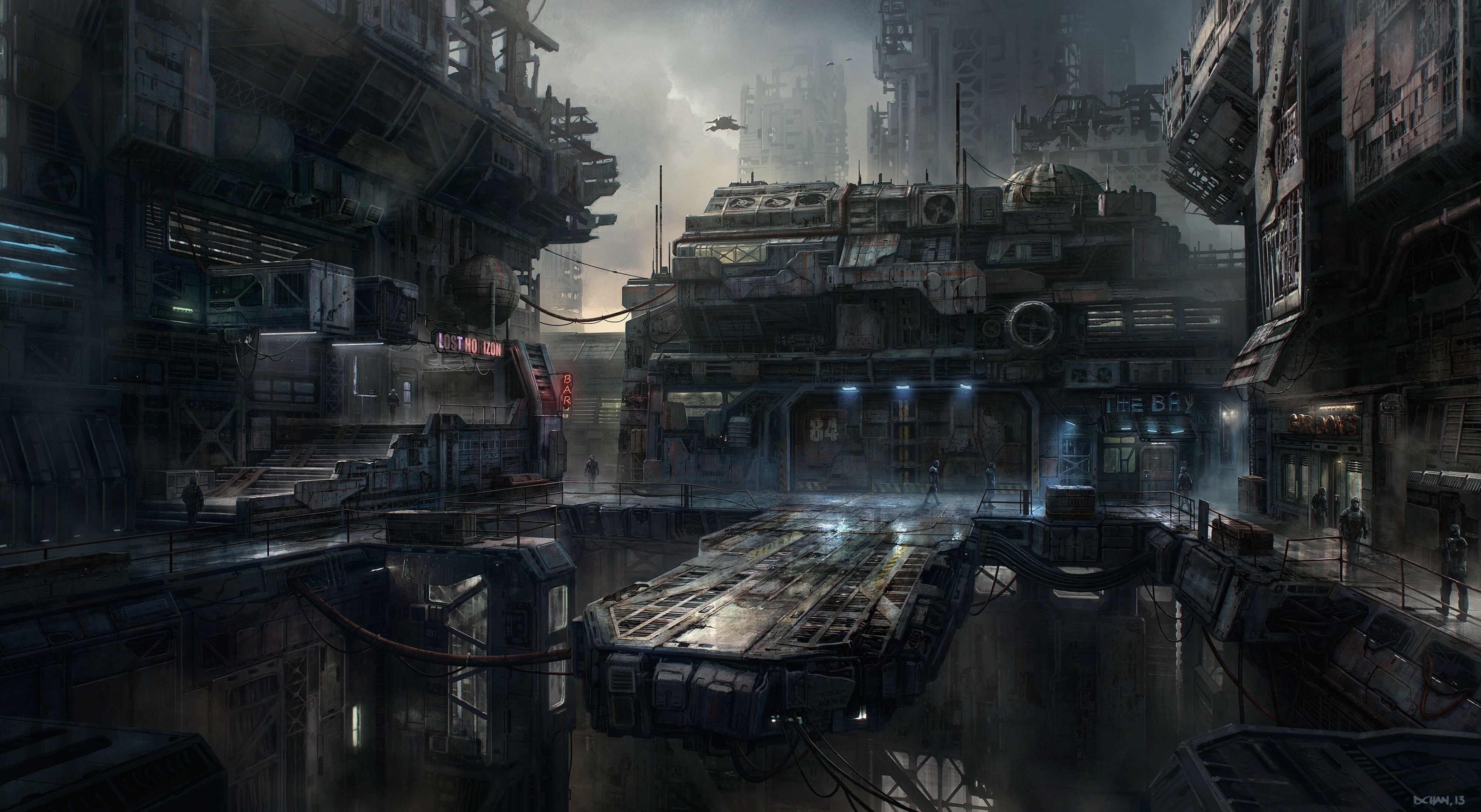 Star Citizen 4K cityscape HD Wallpaper