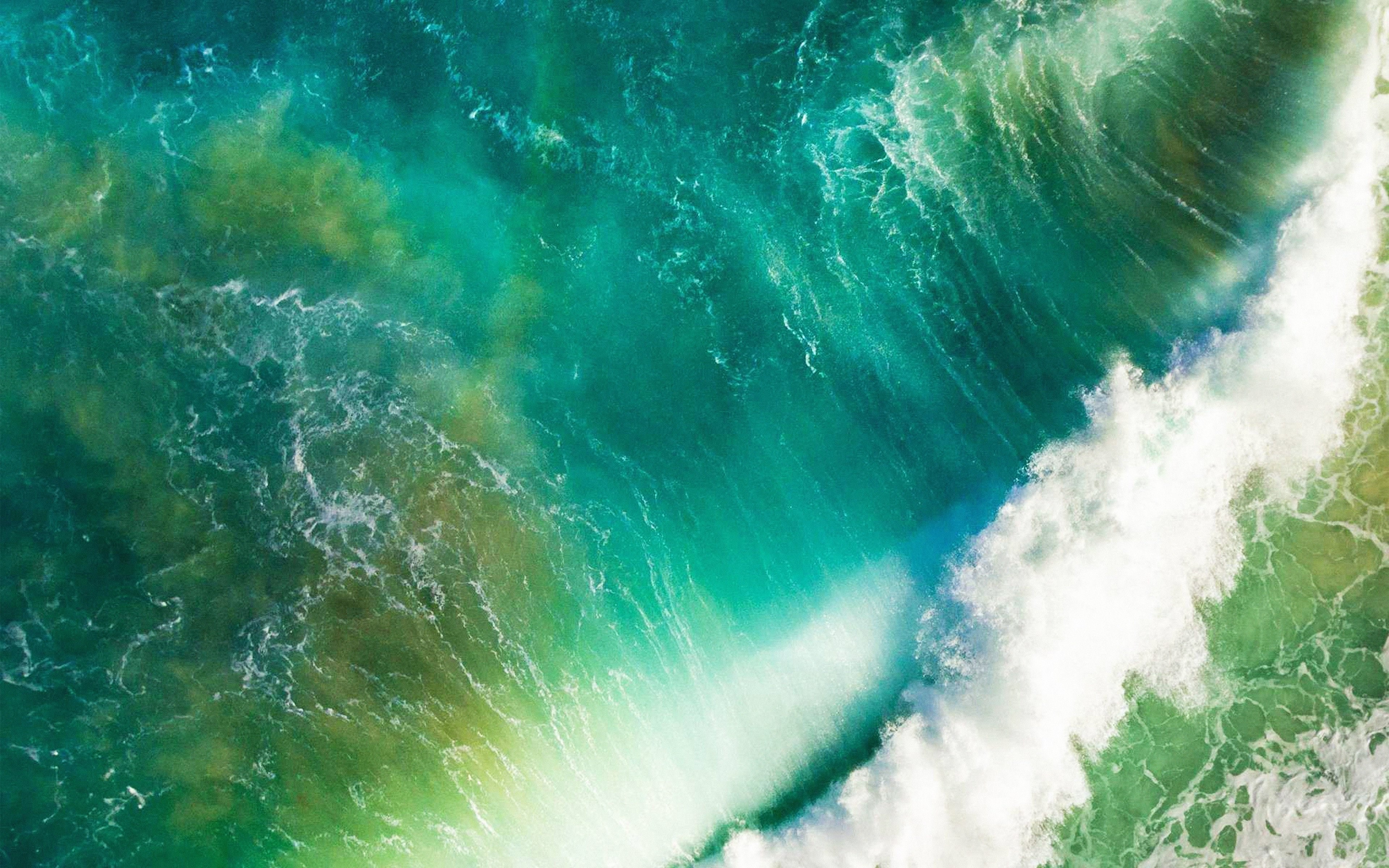 4K Ocean Wave Aerial View HD Wallpaper