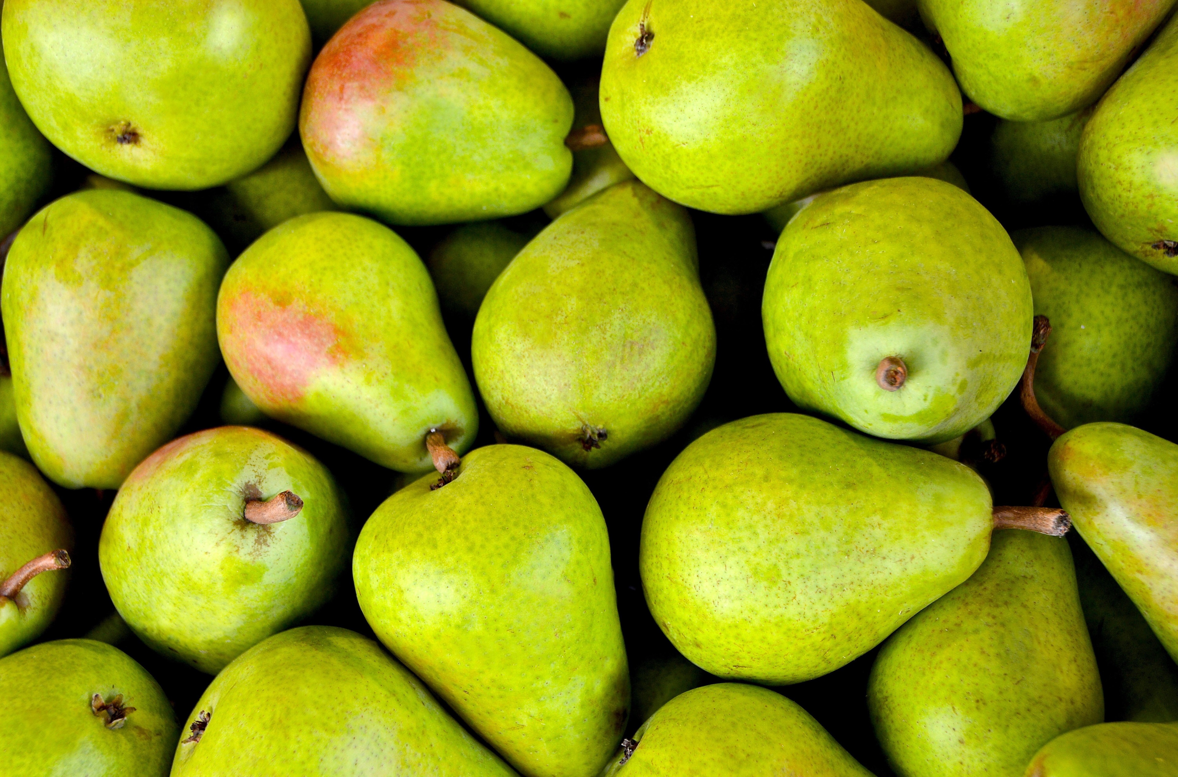 Pile of green pears HD Wallpaper