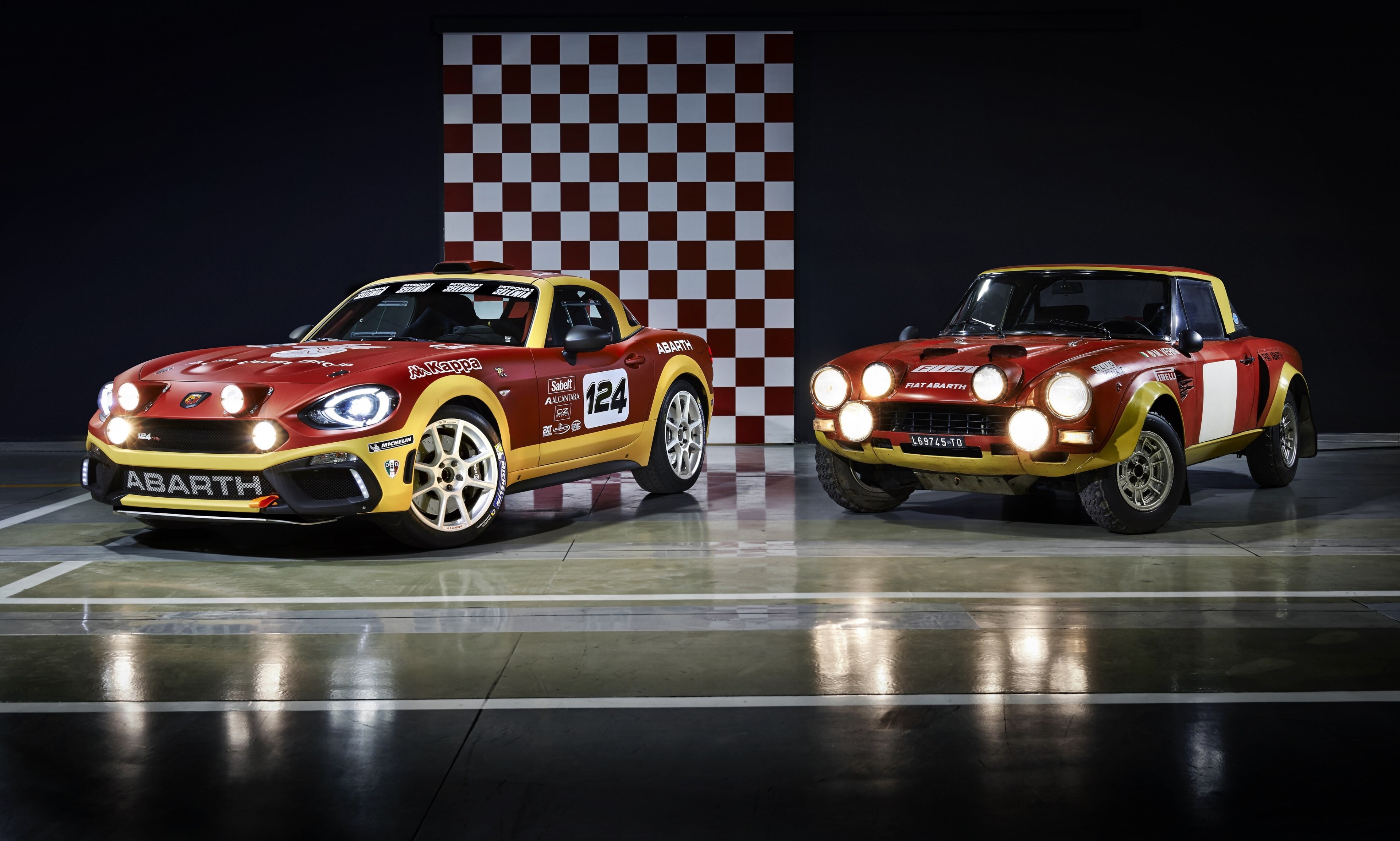 Abarth 124 Spider rally cars HD Wallpaper