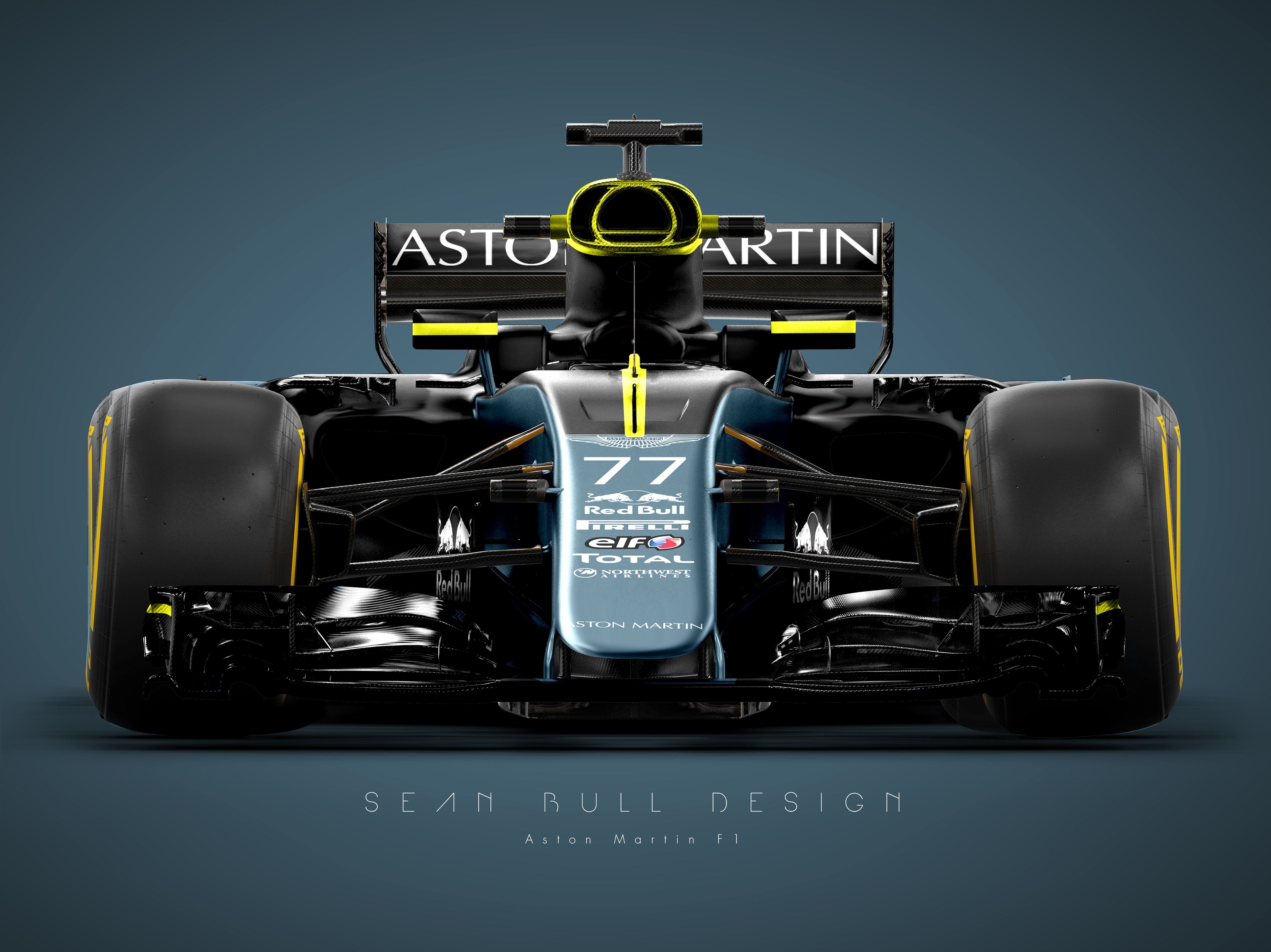 Aston Martin F1 car front view 4K HD Wallpaper