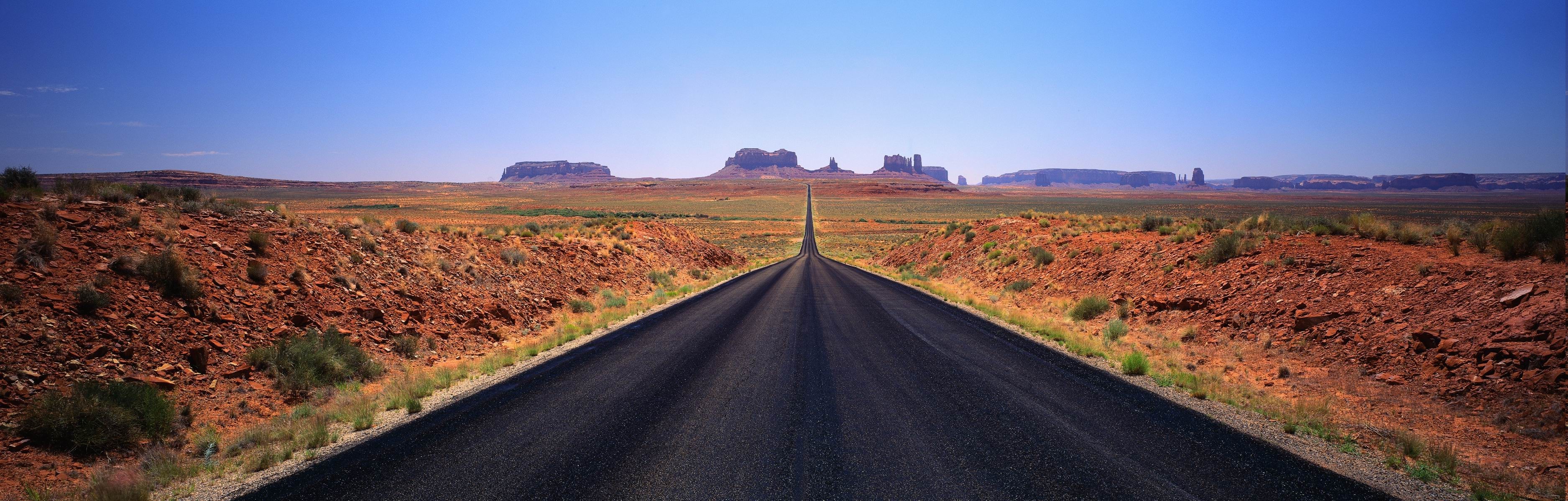 Monument Valley Road Landscape HD Wallpaper