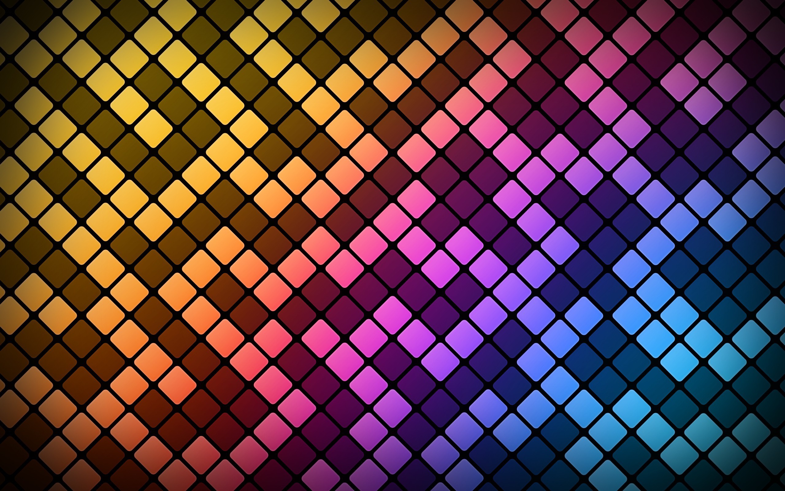 Colorful abstract square pattern with diagonal lines HD Wallpaper