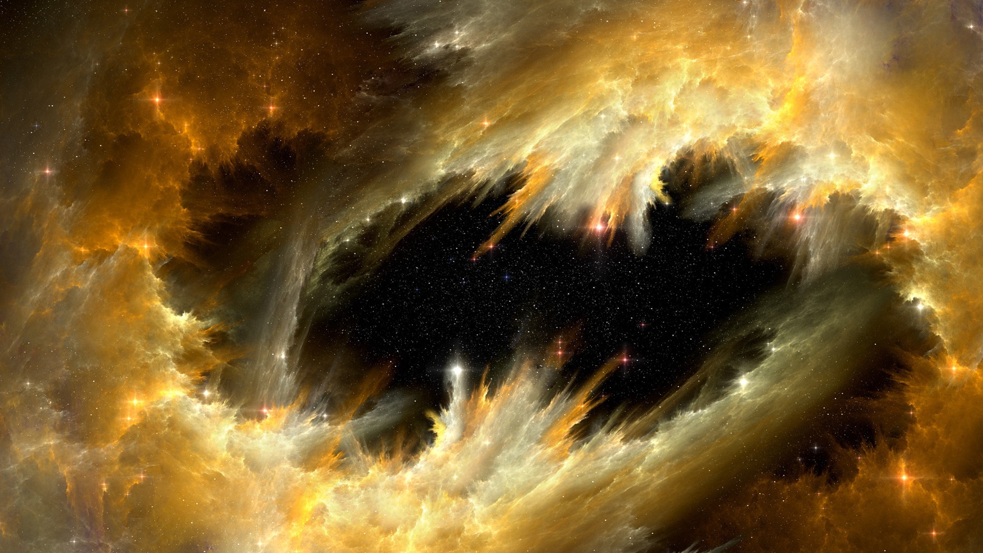 Fantasy art galaxy with stars and nebulae HD Wallpaper