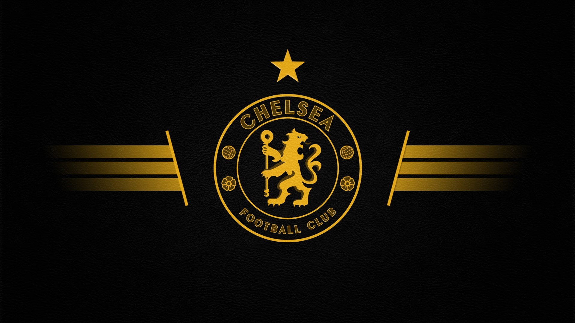Chelsea Football Club logo with golden star HD Wallpaper