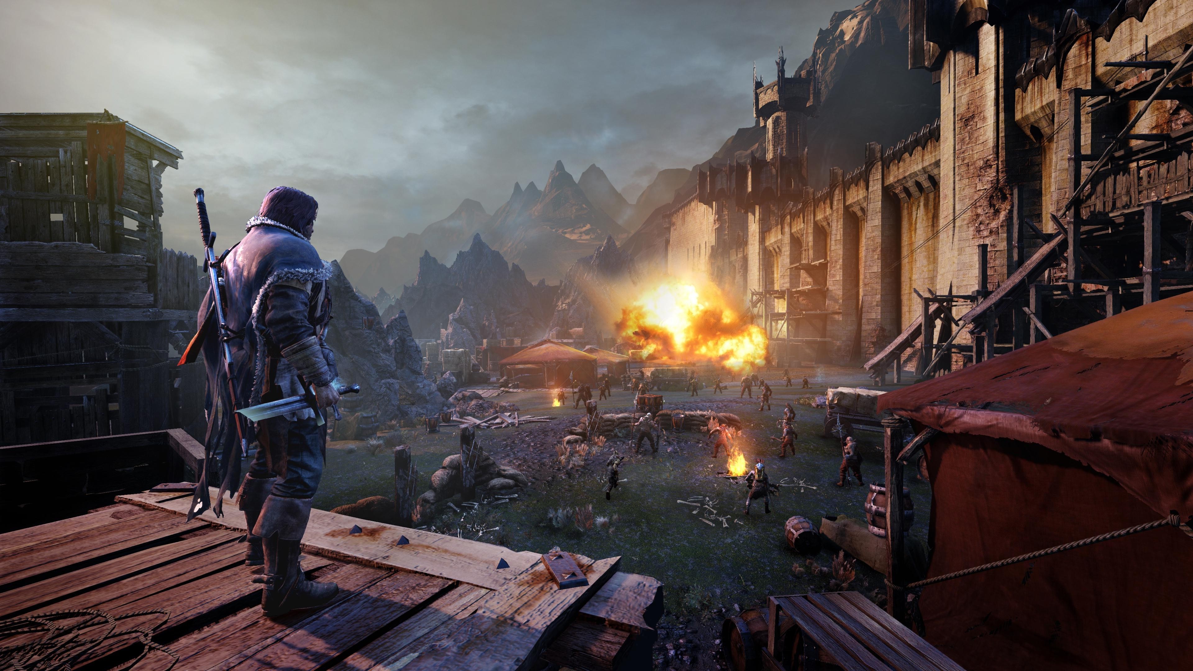 Middle-earth: Shadow of Mordor gameplay scene HD Wallpaper