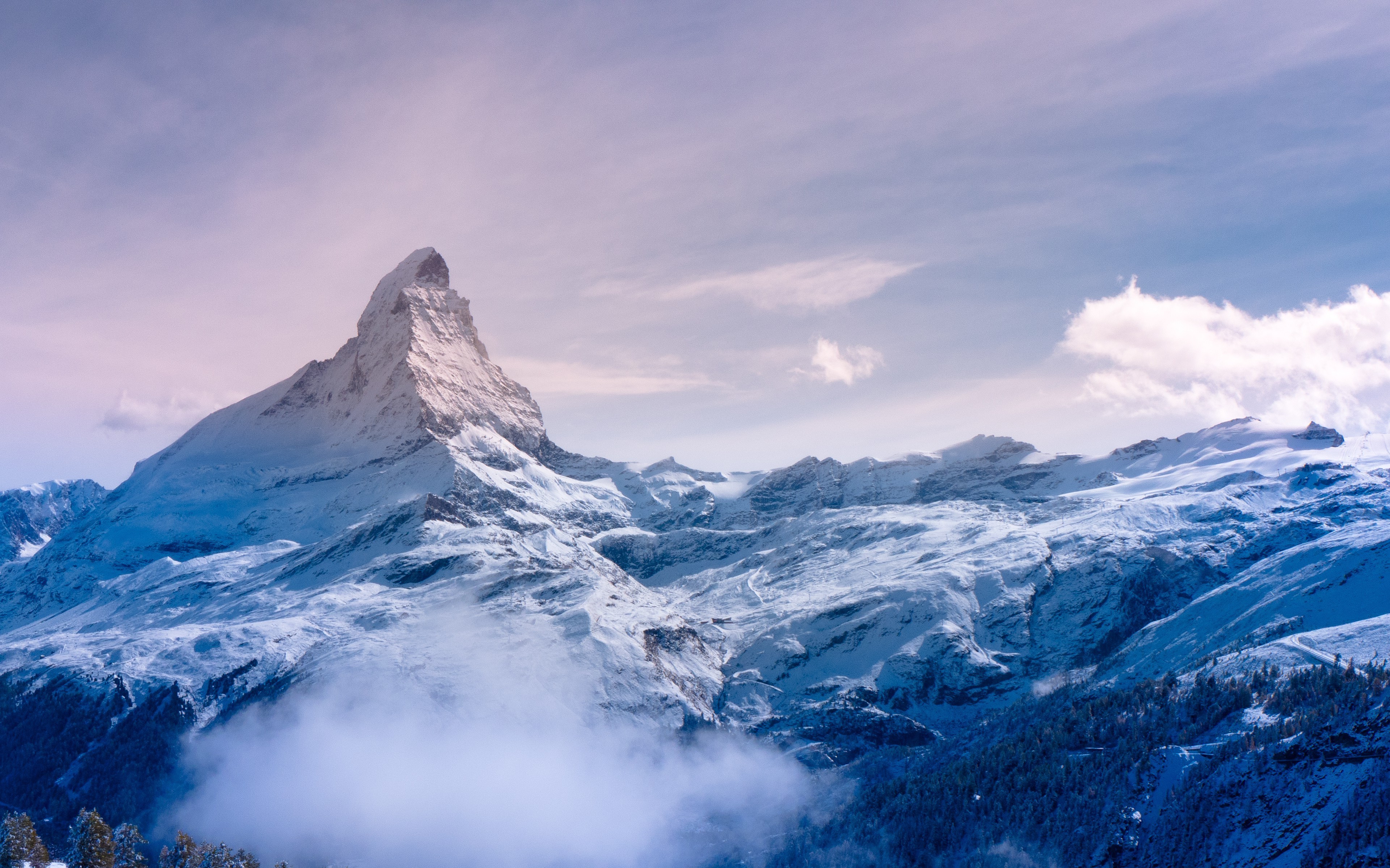 The Matterhorn mountain in the Swiss Alps HD Wallpaper