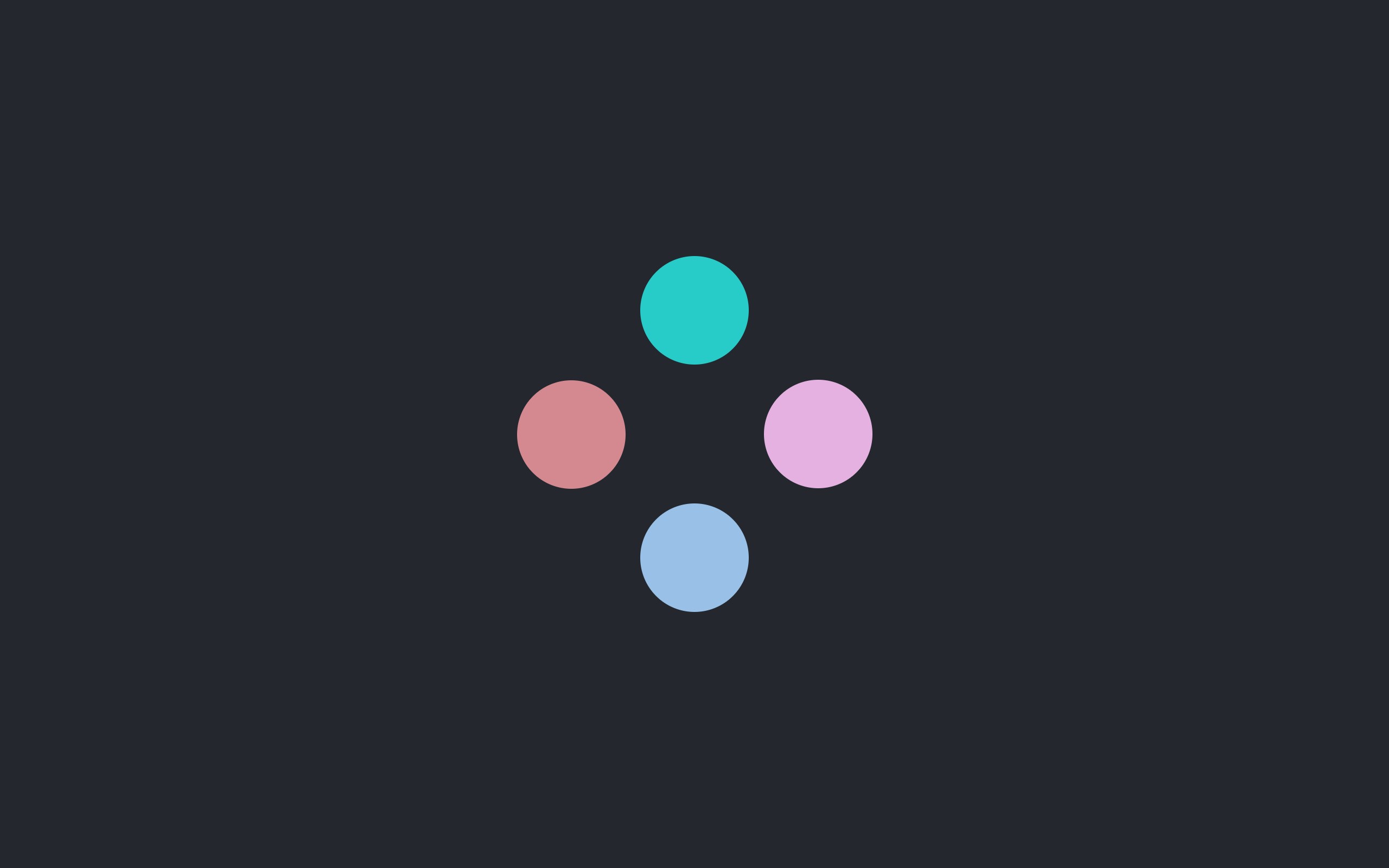 Four colored circles on a dark background HD Wallpaper