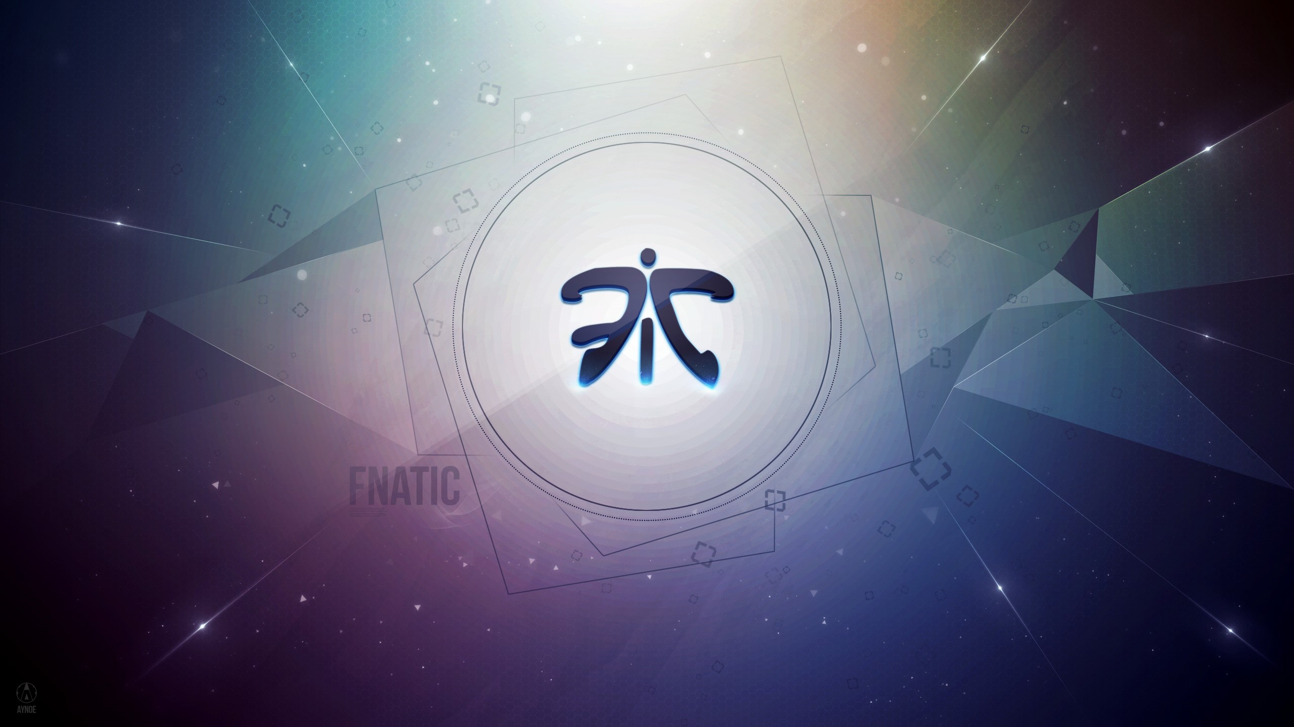 Fnatic logo on abstract geometric background HD Wallpaper