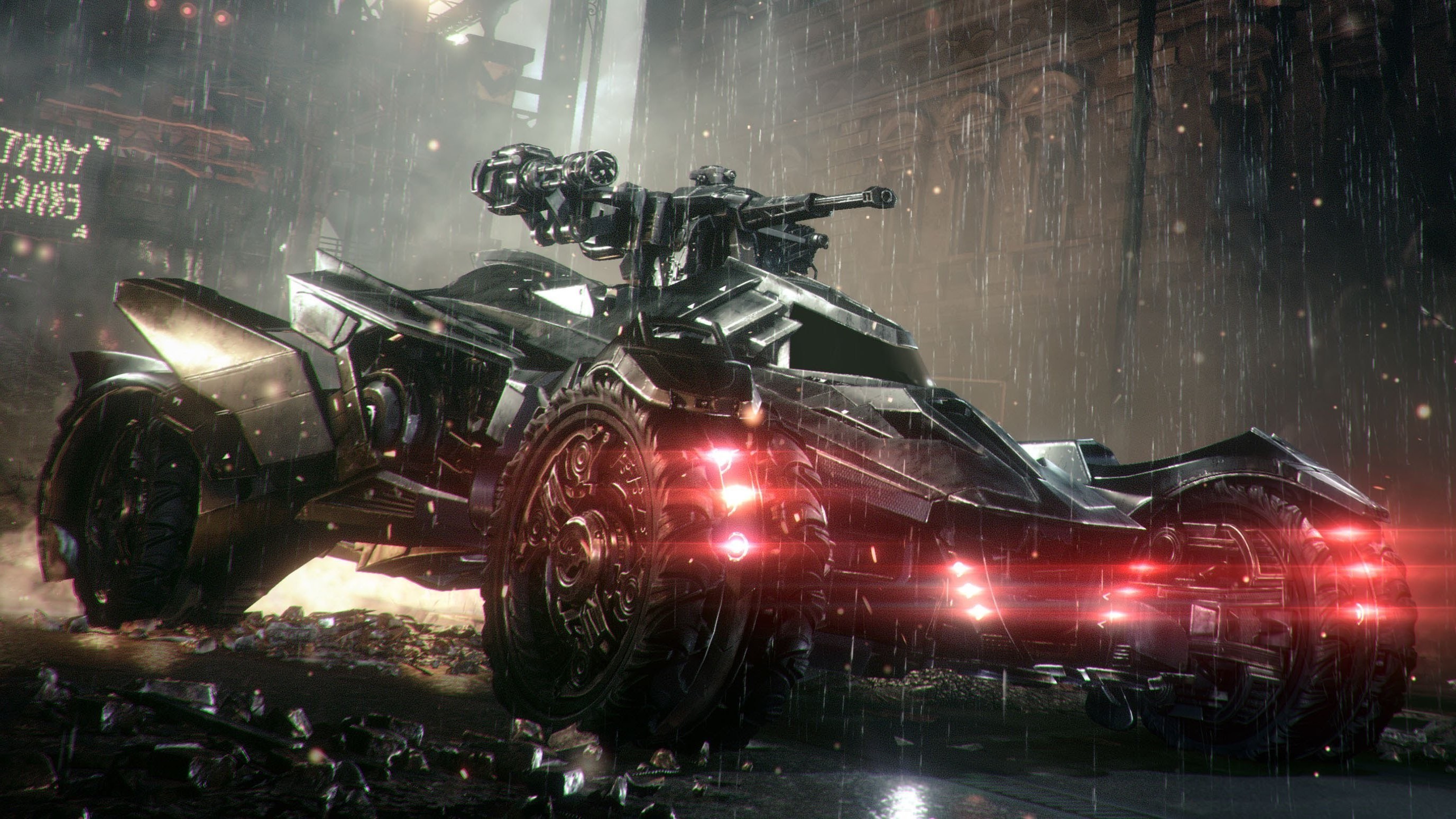 The Batmobile from Batman: Arkham Knight HD Wallpaper