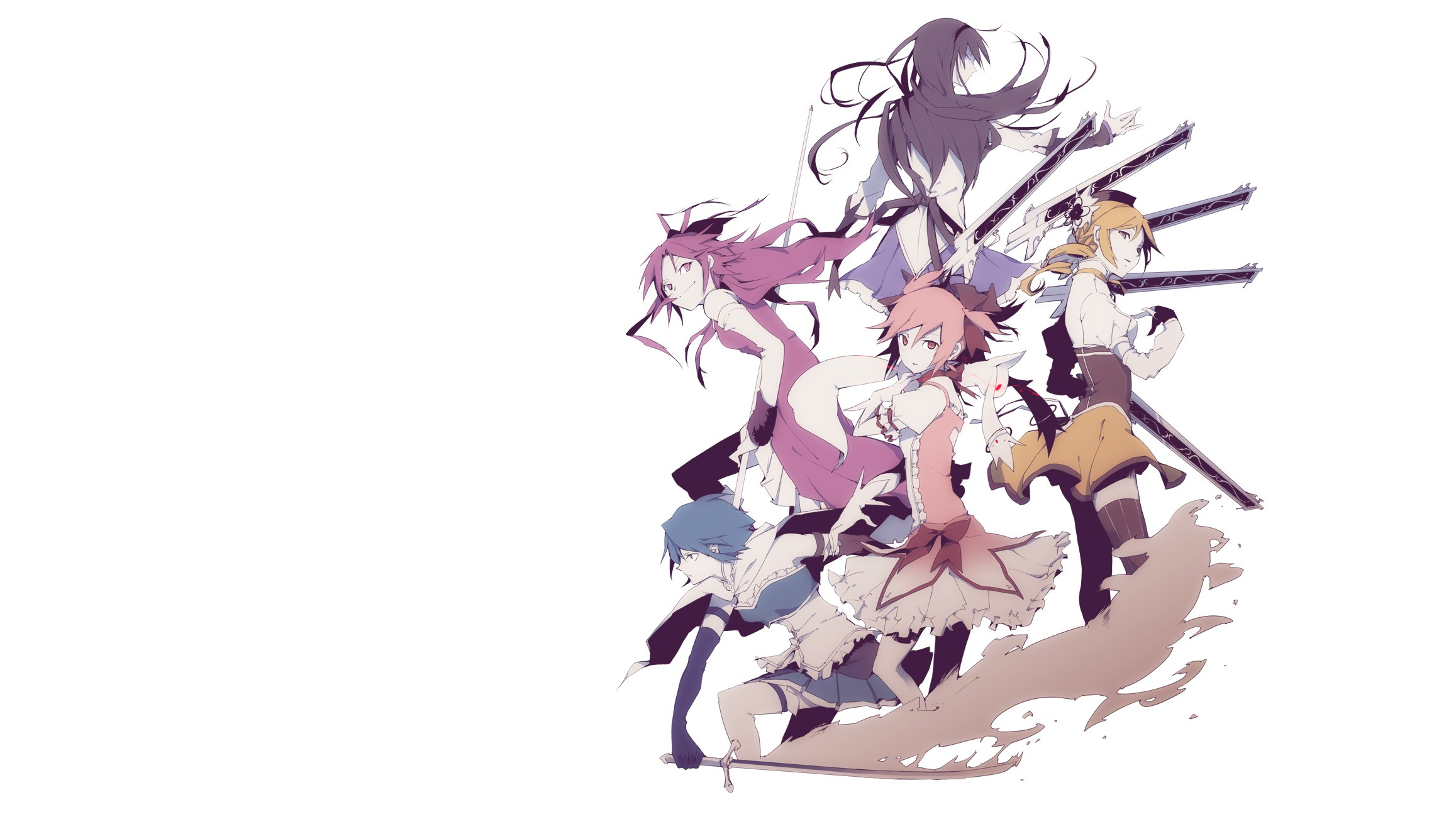 Magical girls from Mahou Shoujo Madoka Magica HD Wallpaper