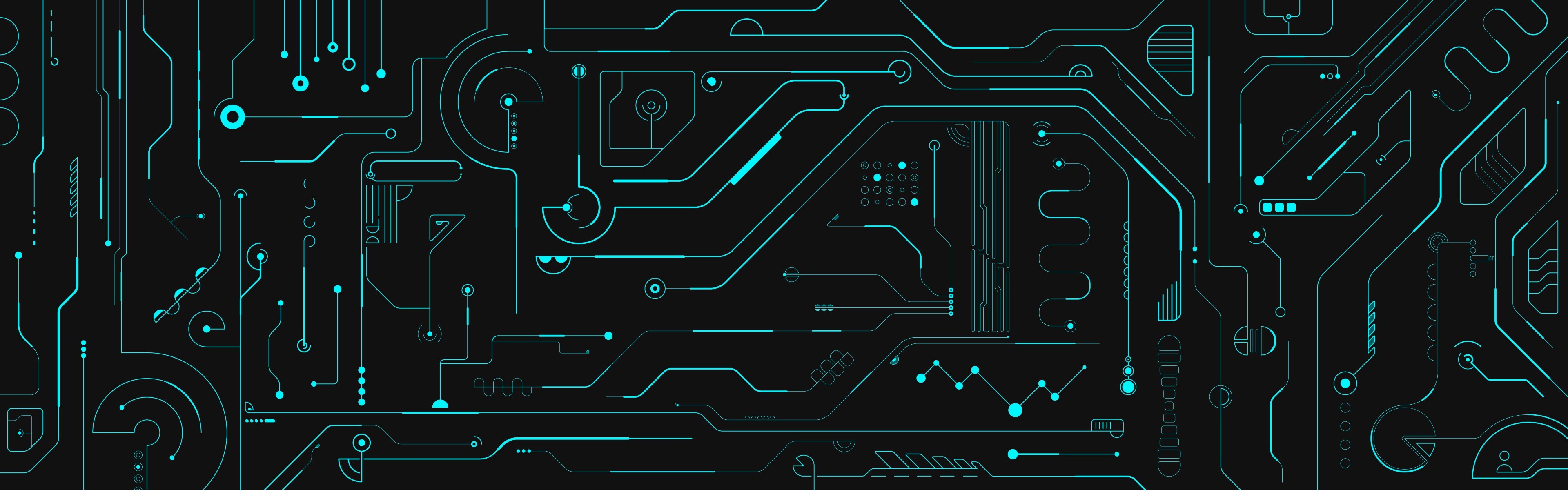 Abstract digital circuit board pattern HD Wallpaper