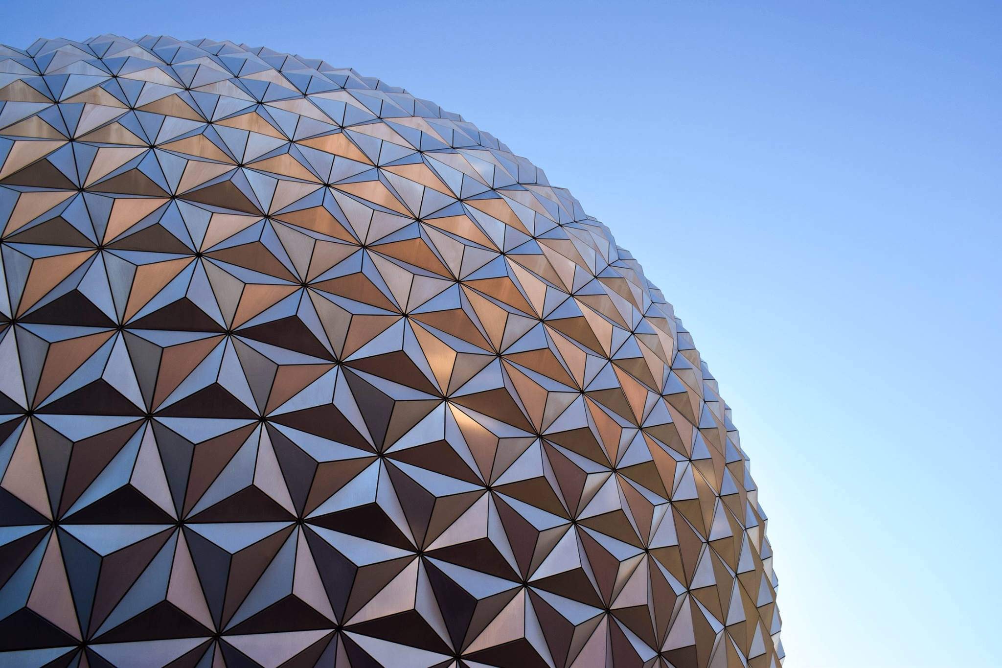 Spaceship Earth geodesic dome architecture HD Wallpaper