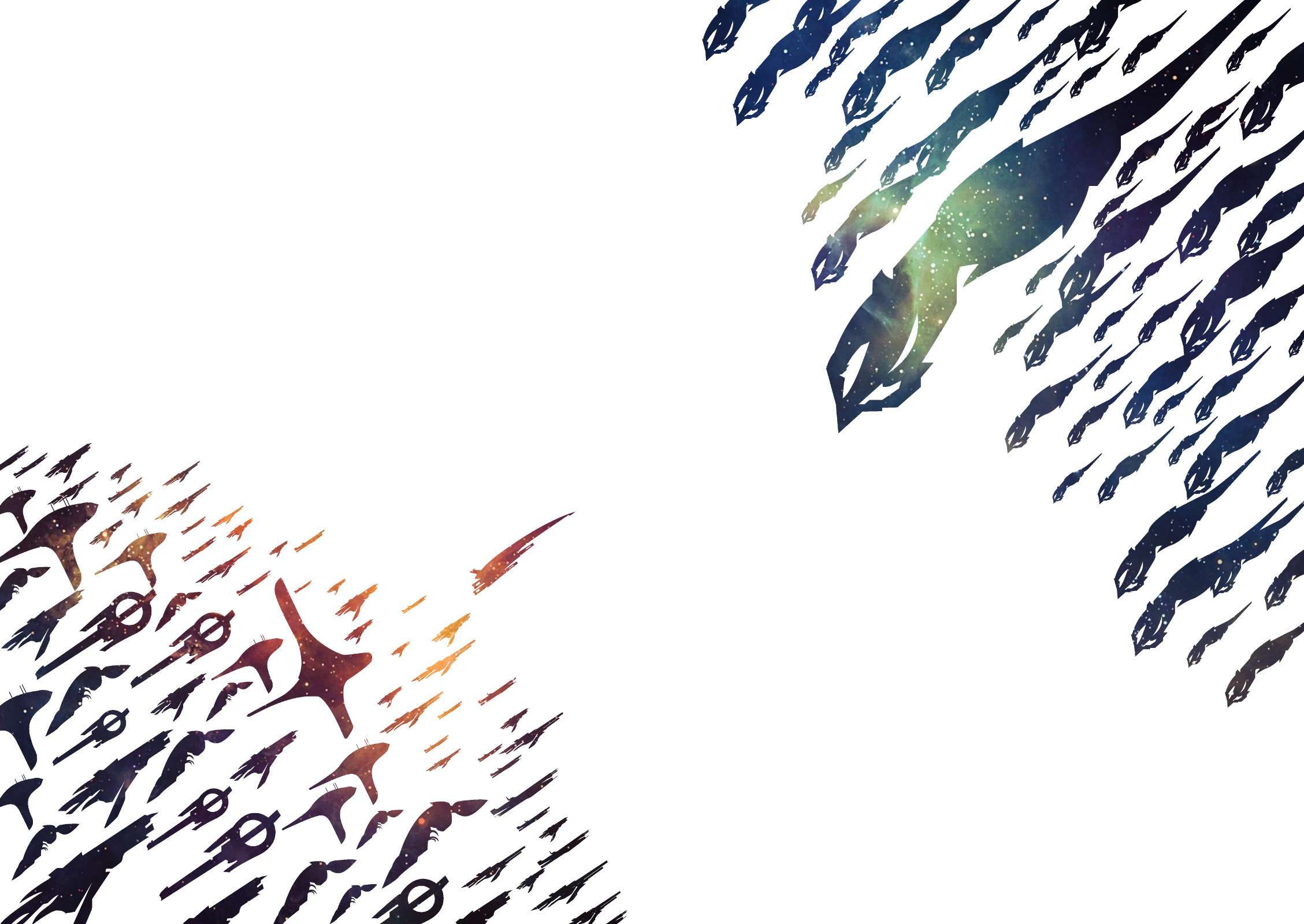 Mass Effect Reapers and Normandy SR-2 fleet HD Wallpaper