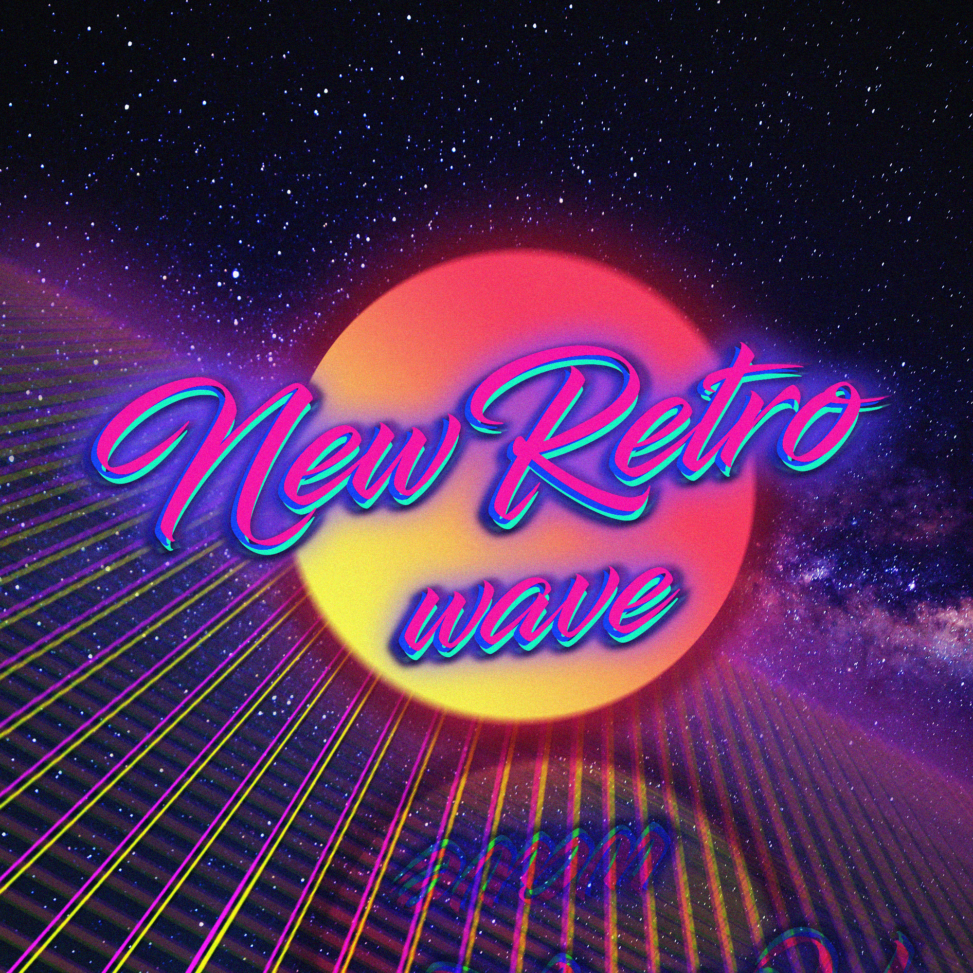 New Retro Wave Typography in Space HD Wallpaper