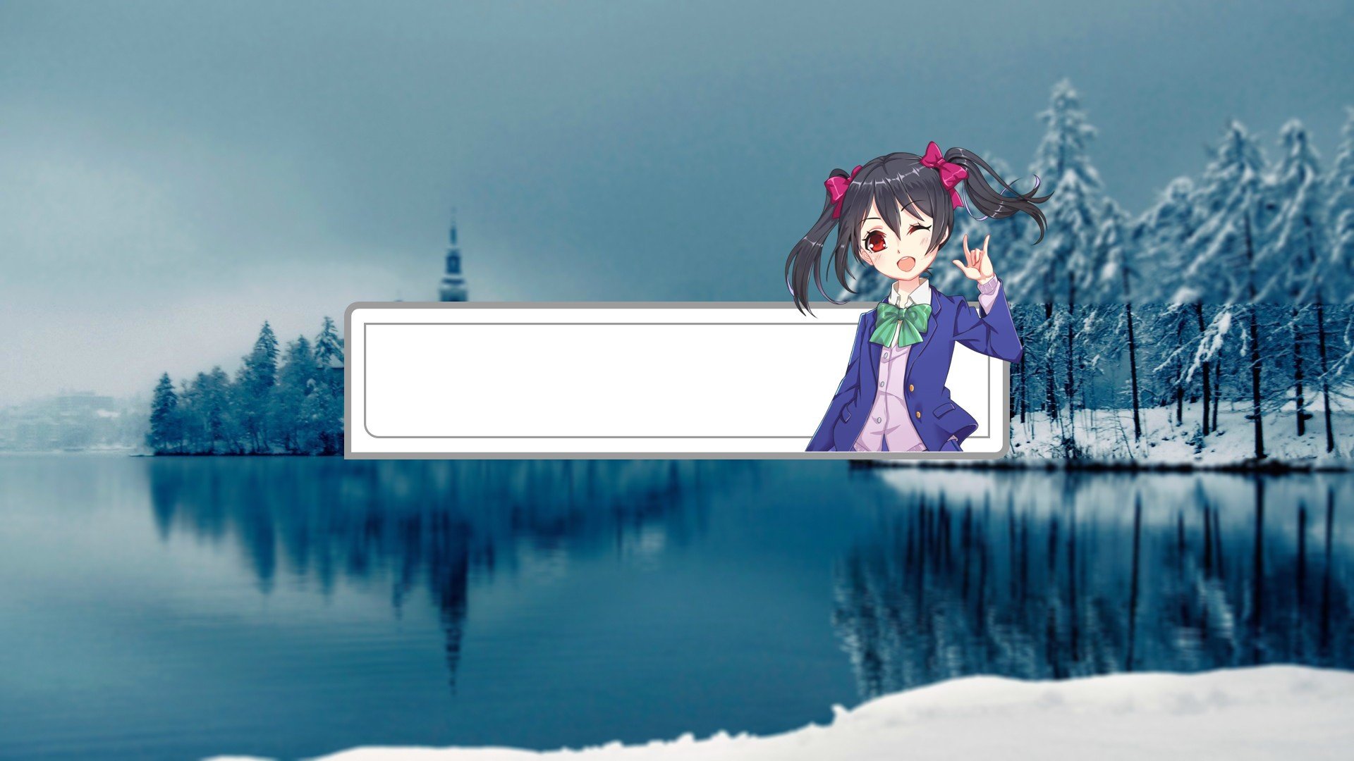 Yazawa Nico from Love Live in a winter landscape HD Wallpaper