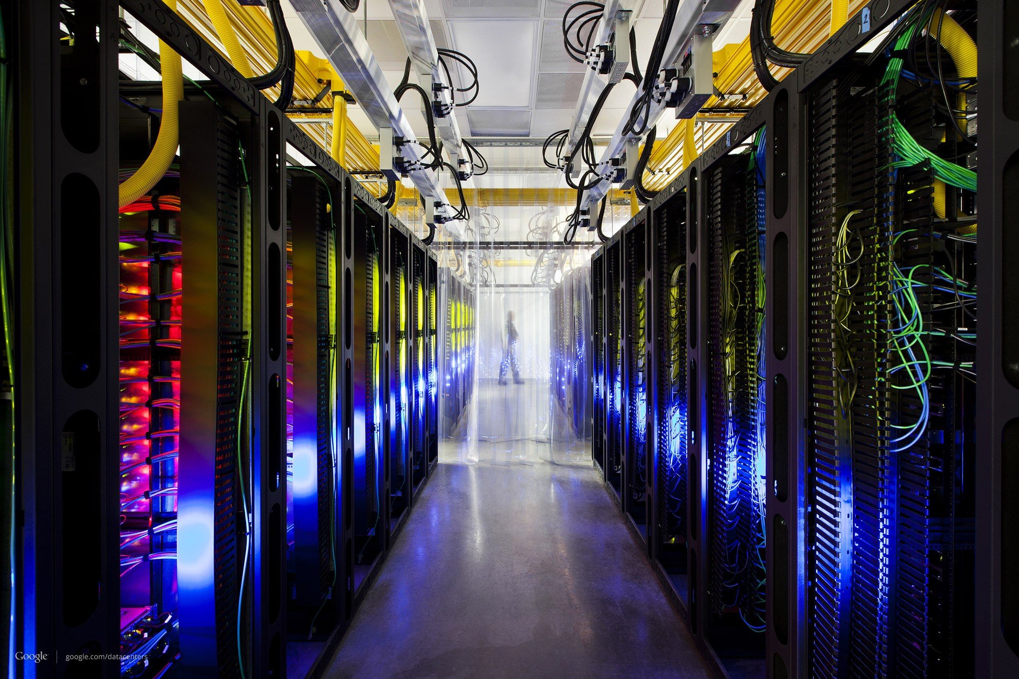 Google data center server network HD Wallpaper