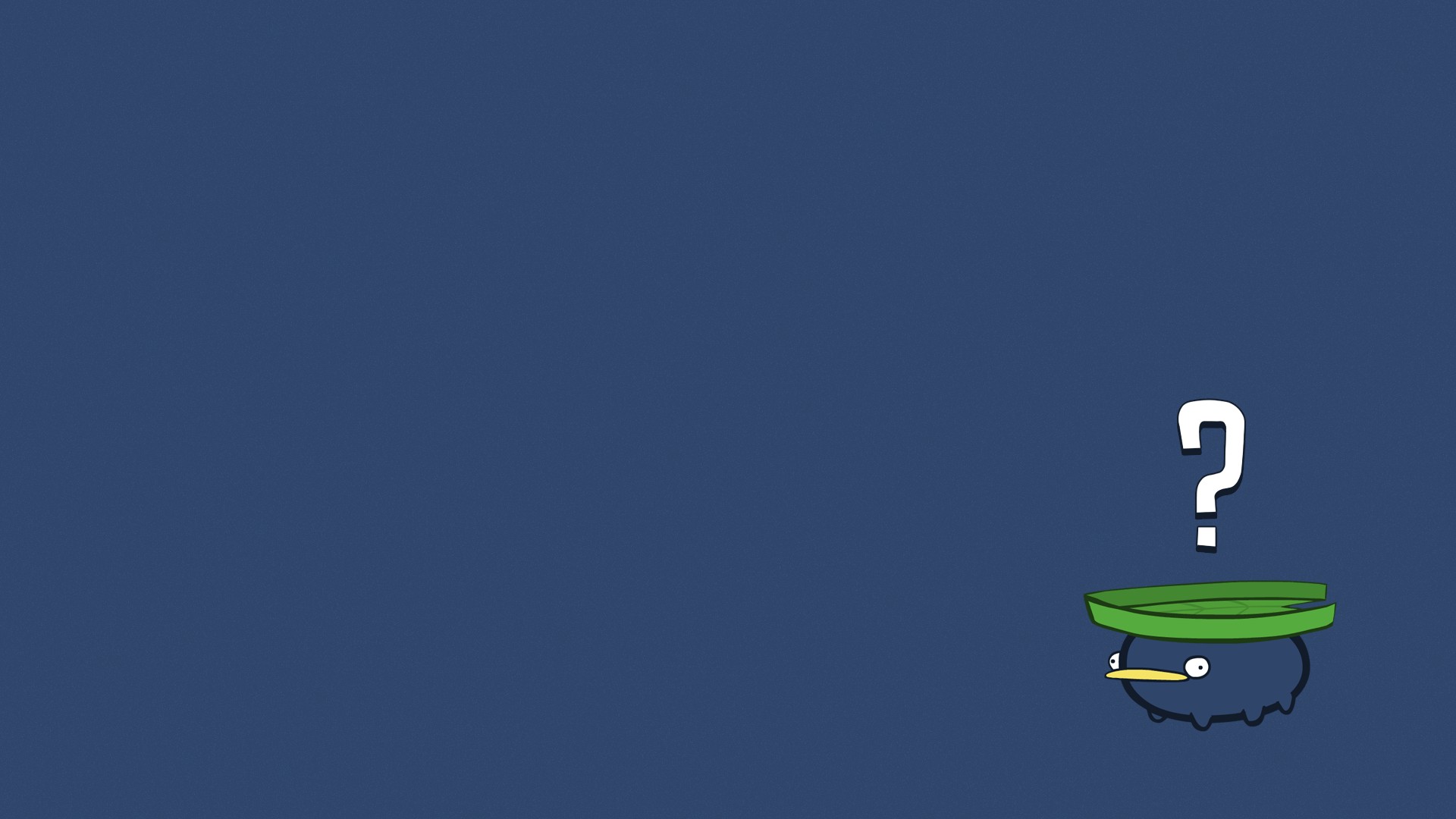 Lotad from Pokemon with a question mark HD Wallpaper